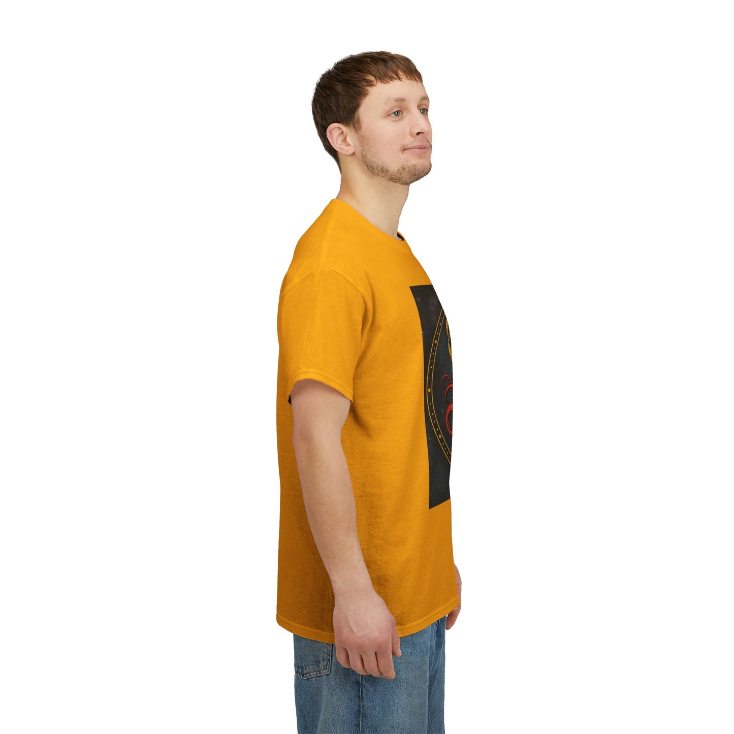 Unisex Heavy Cotton T-Shirt, Aries God 3v, Zodiac Design