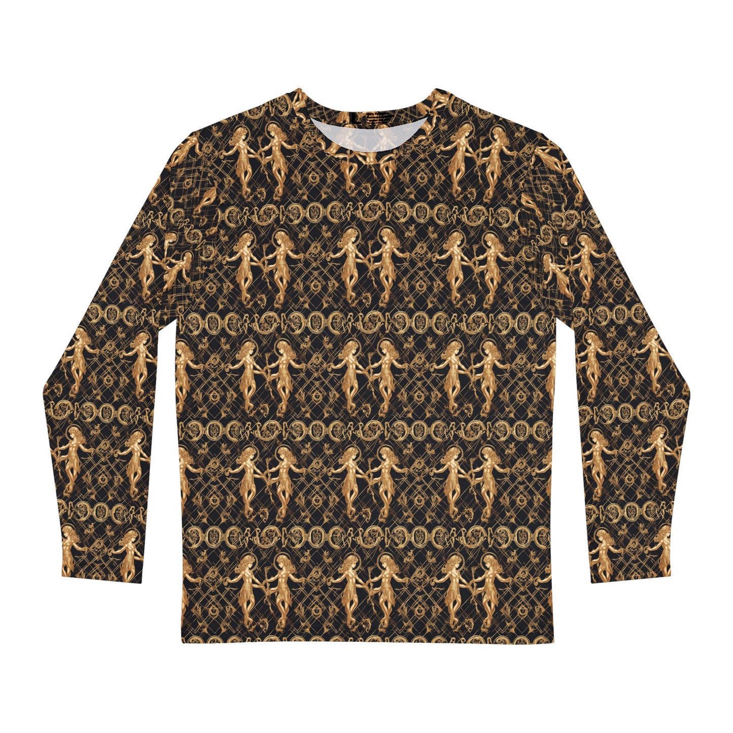Men's Long Sleeve Shirt, (AOP), Gemini, Zodiac v2, Pattern