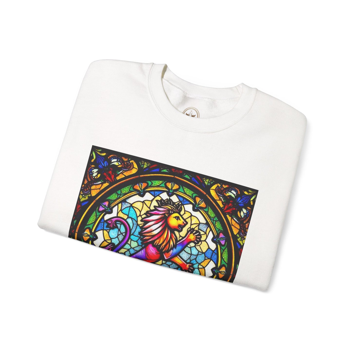 Unisex Heavy Blend™ Crewneck Sweatshirt, Glass, Leo Zodiac Design