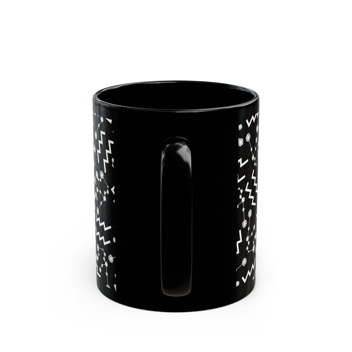 Zodiac 11oz Black Mug Aquarius Zodiac Sign