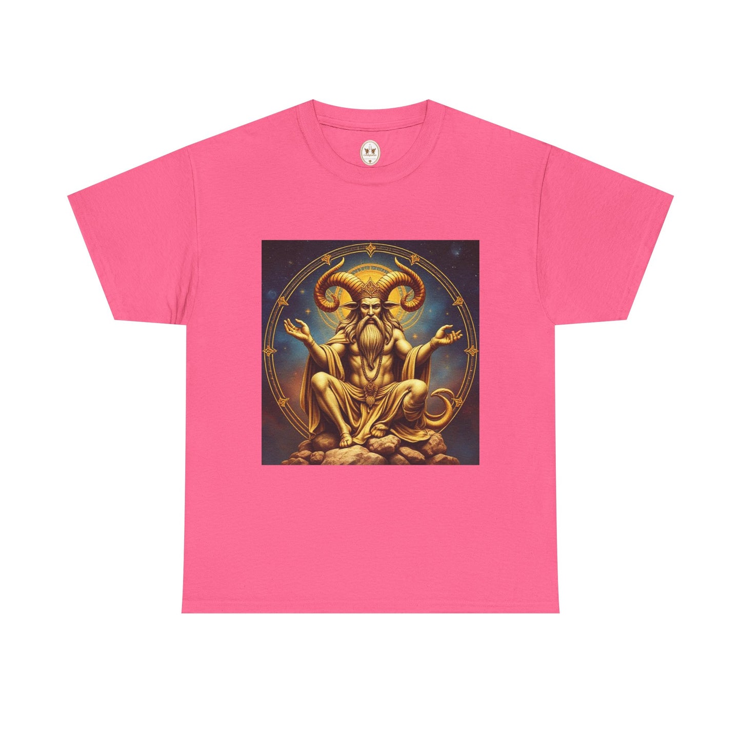 Unisex Heavy Cotton T-Shirt, On The Throne, Taurus Zodiac Design