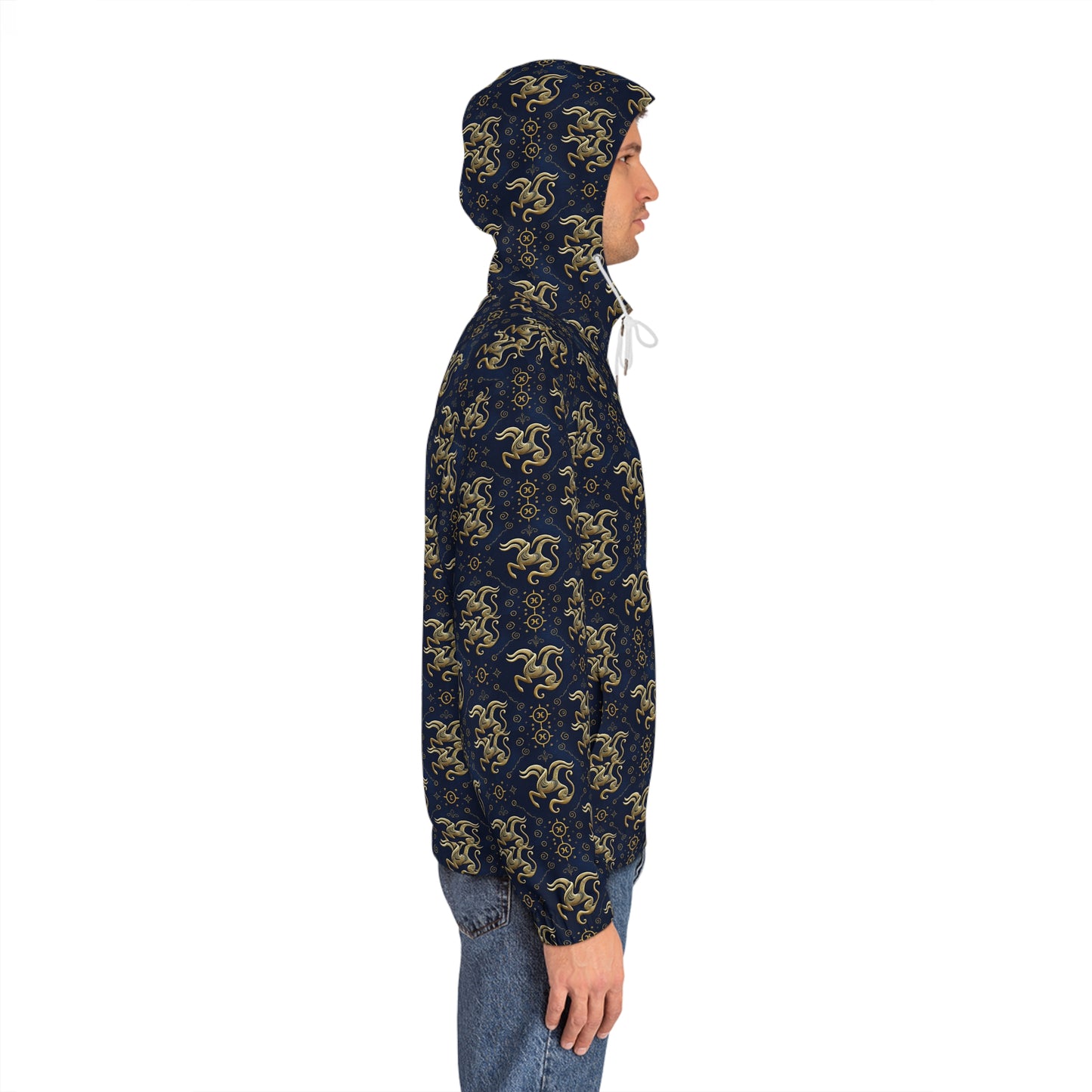 Full-Zip Hoodie (AOP), Aquarius, Zodiac v3, Pattern