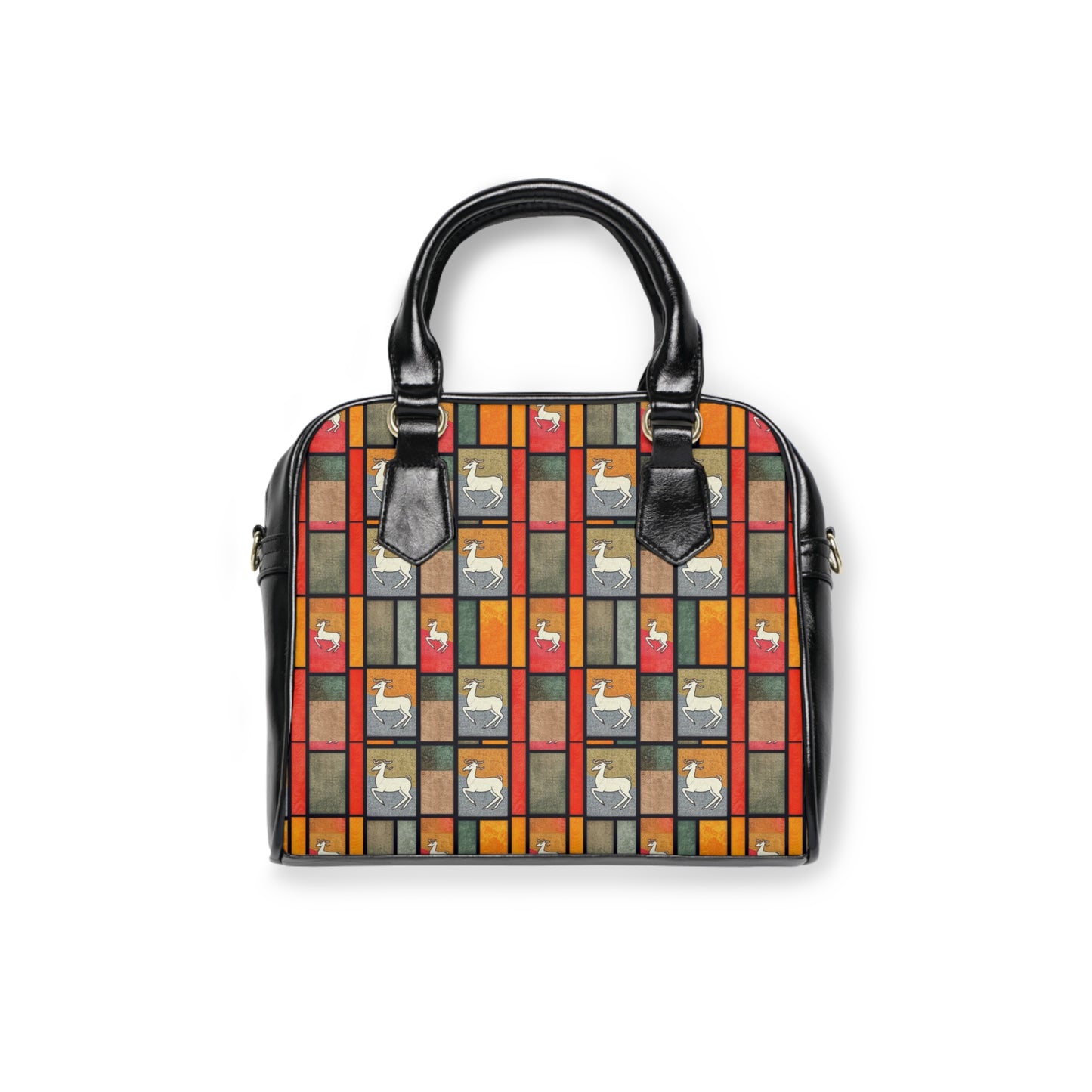 Shoulder Handbag, Capricorn, Zodiac v3, Shapes Pattern