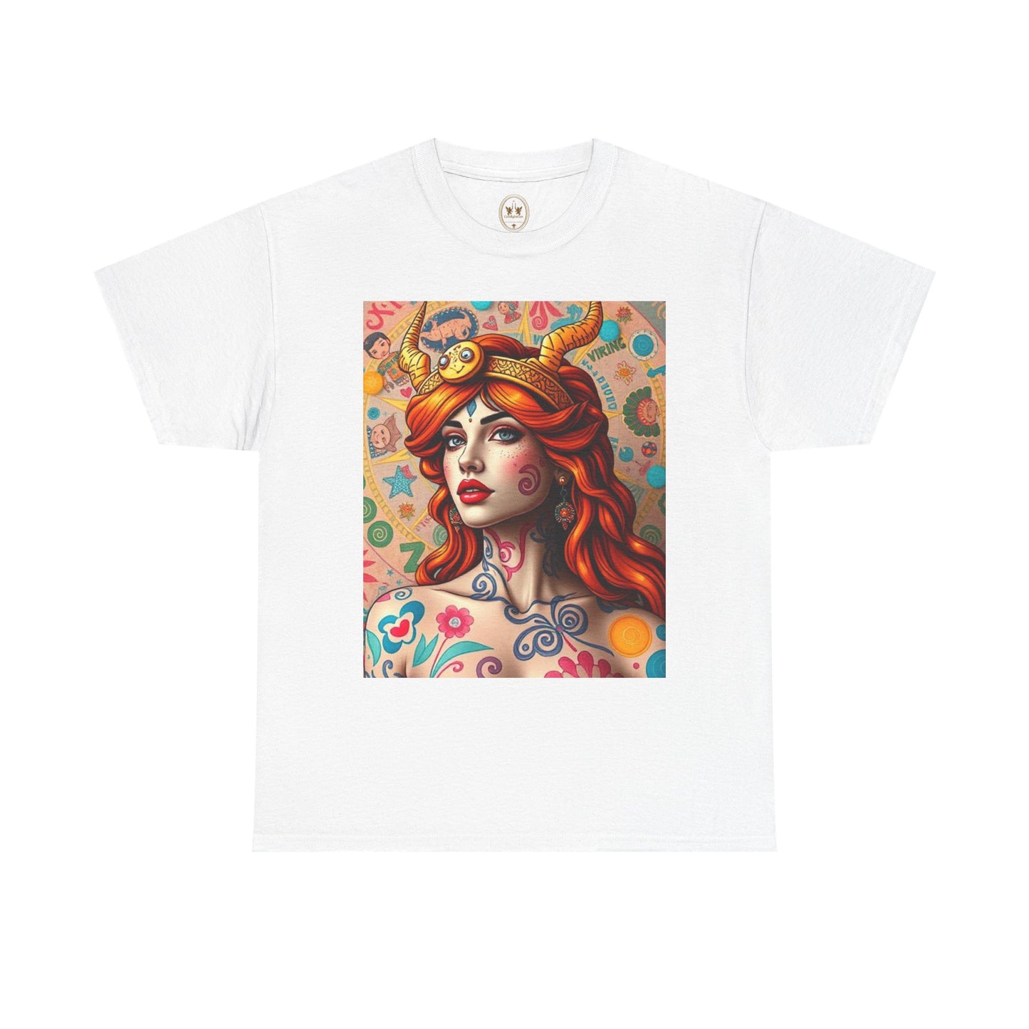 Unisex Heavy Cotton T-Shirt, Virgo, Zodiac v1, Sexy Art