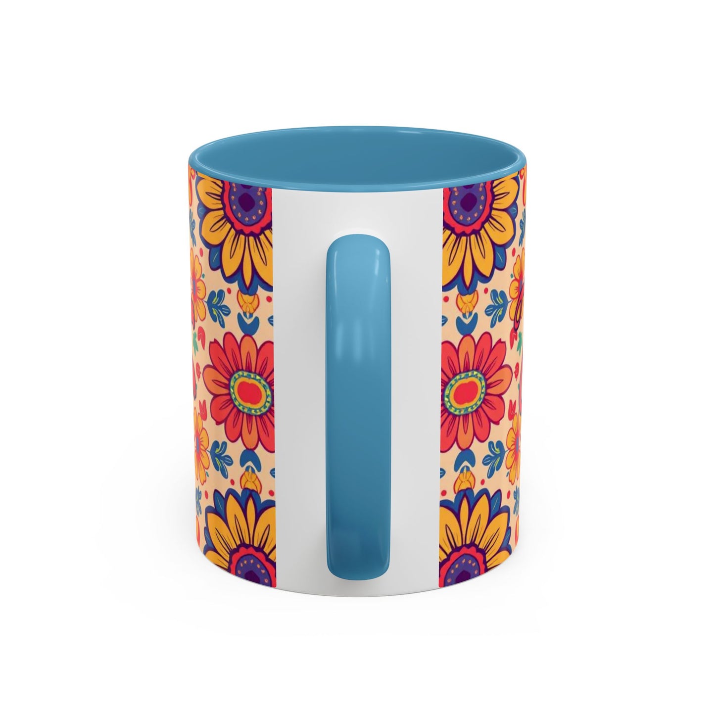Accent Coffee Mug, Leo, Zodiac, Flower Pattern, (11, 15oz)