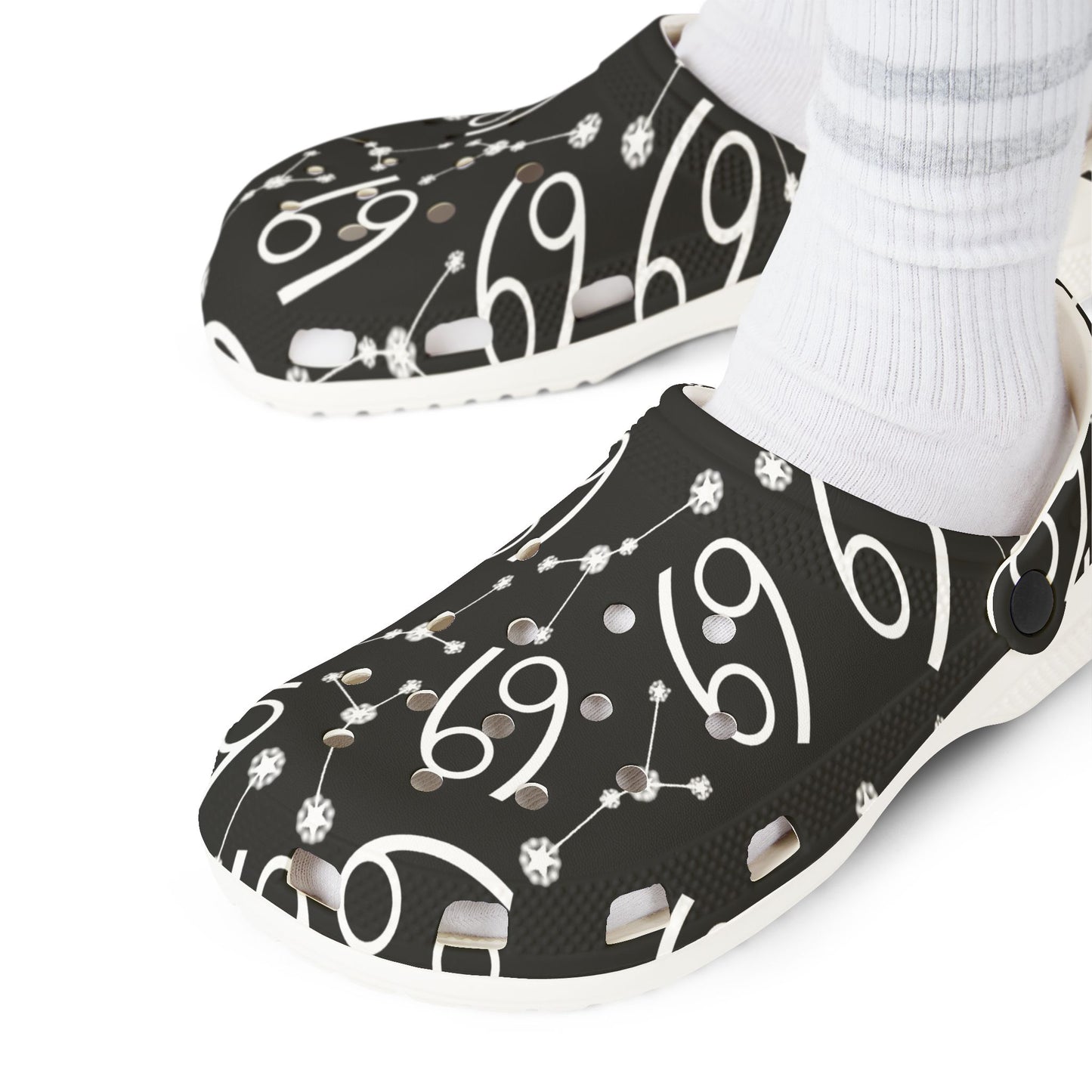 EVA Foam Rubber Shoes (AOP), Material 100% EVA, Cancer Zodiac Design