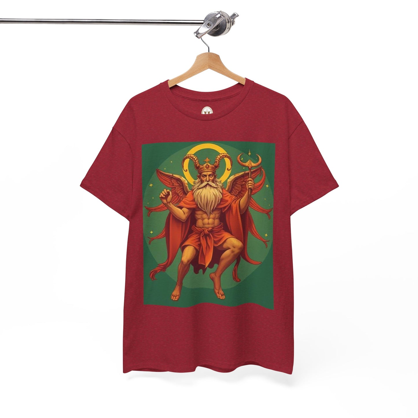 Unisex Heavy Cotton T-Shirt, Aries God, Zodiac Design
