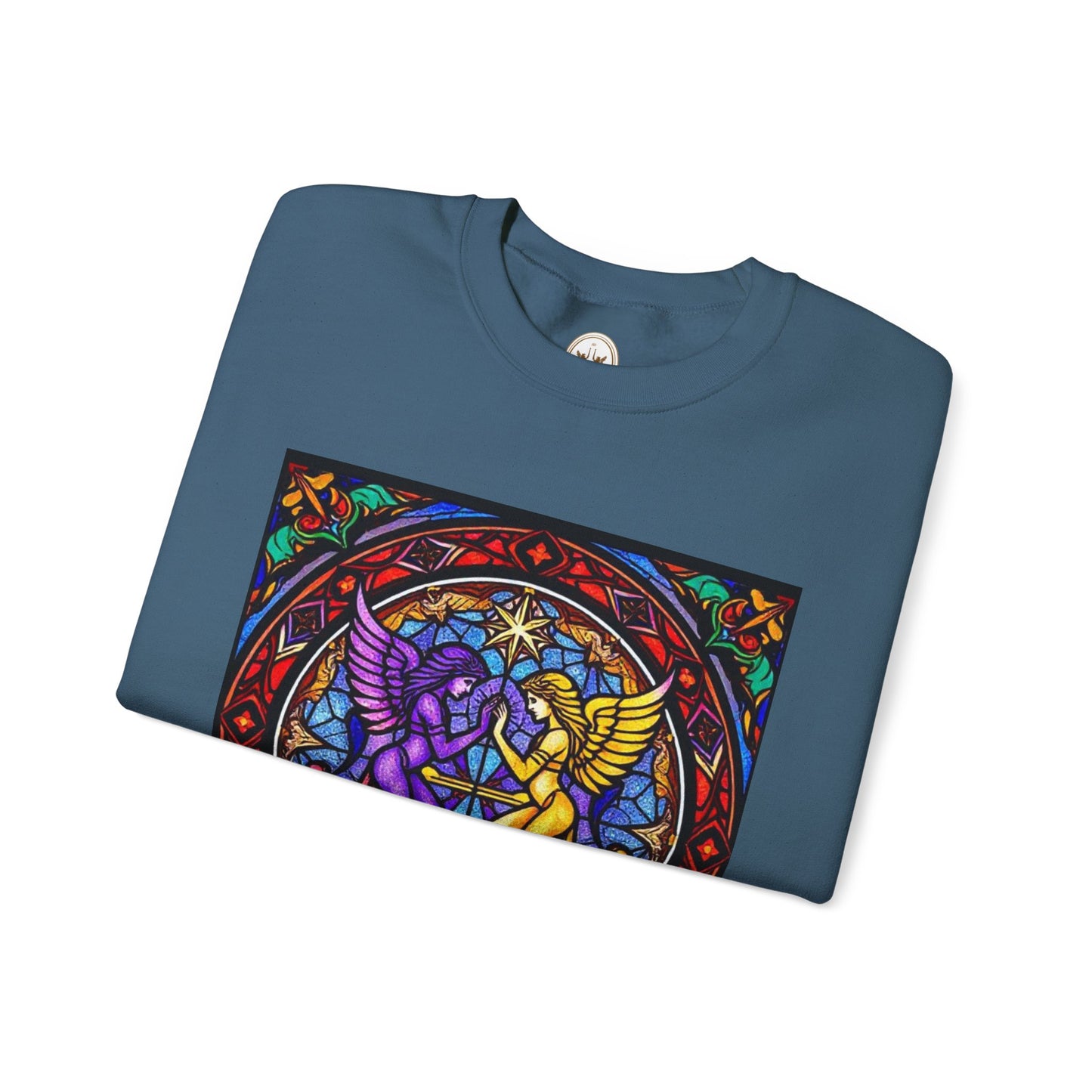 Unisex Heavy Blend™ Crewneck Sweatshirt, Glass, Gemini Zodiac Design