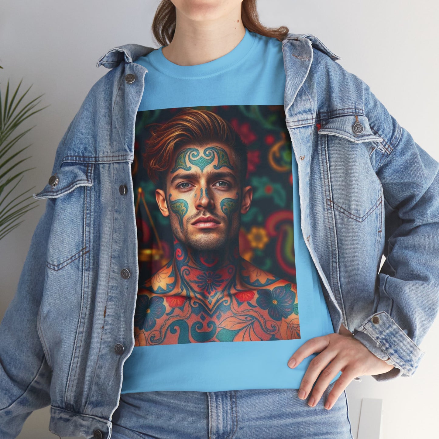 Unisex Heavy Cotton T-Shirt, Libra, Zodiac, Sexy Art