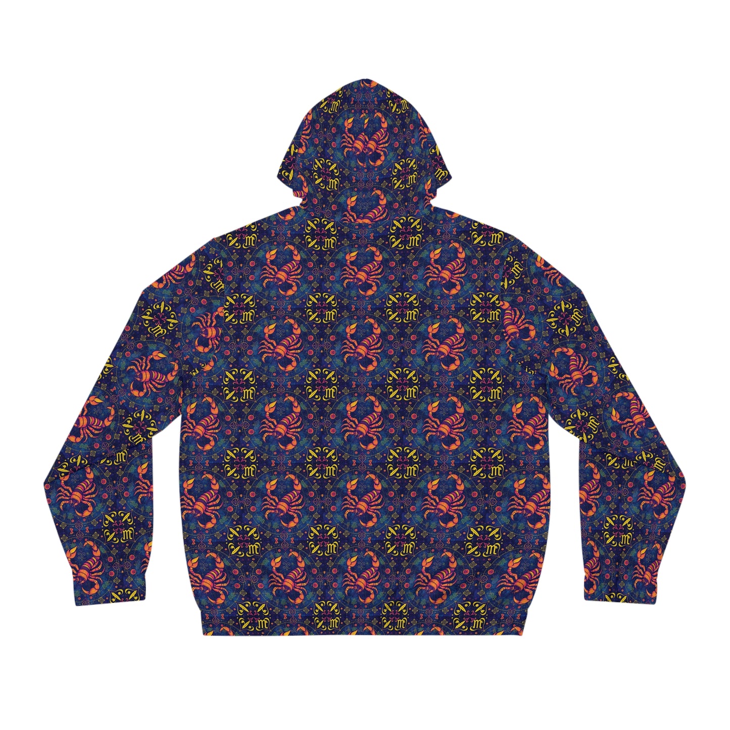 Full-Zip Hoodie (AOP), Scorpio, Zodiac v1, Pattern