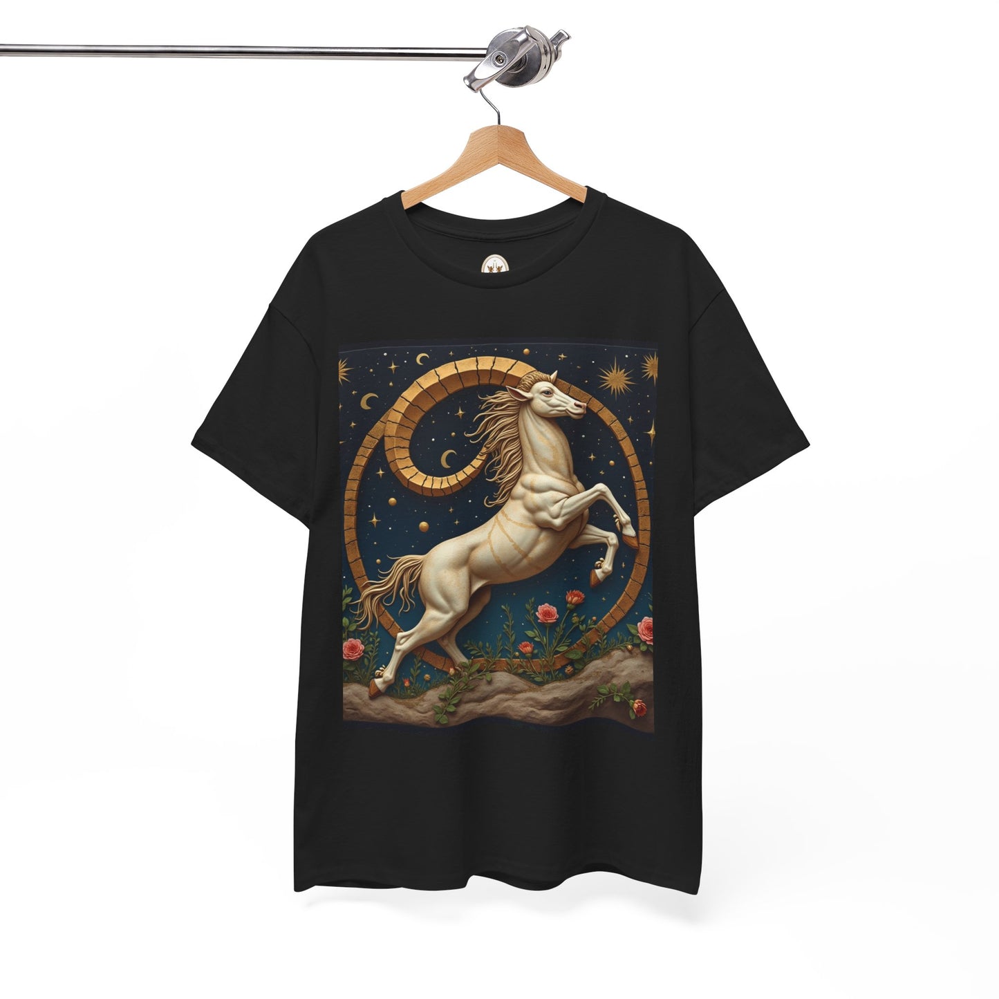 Unisex Heavy Cotton T-Shirt, Aries Animal. Zodiac Design