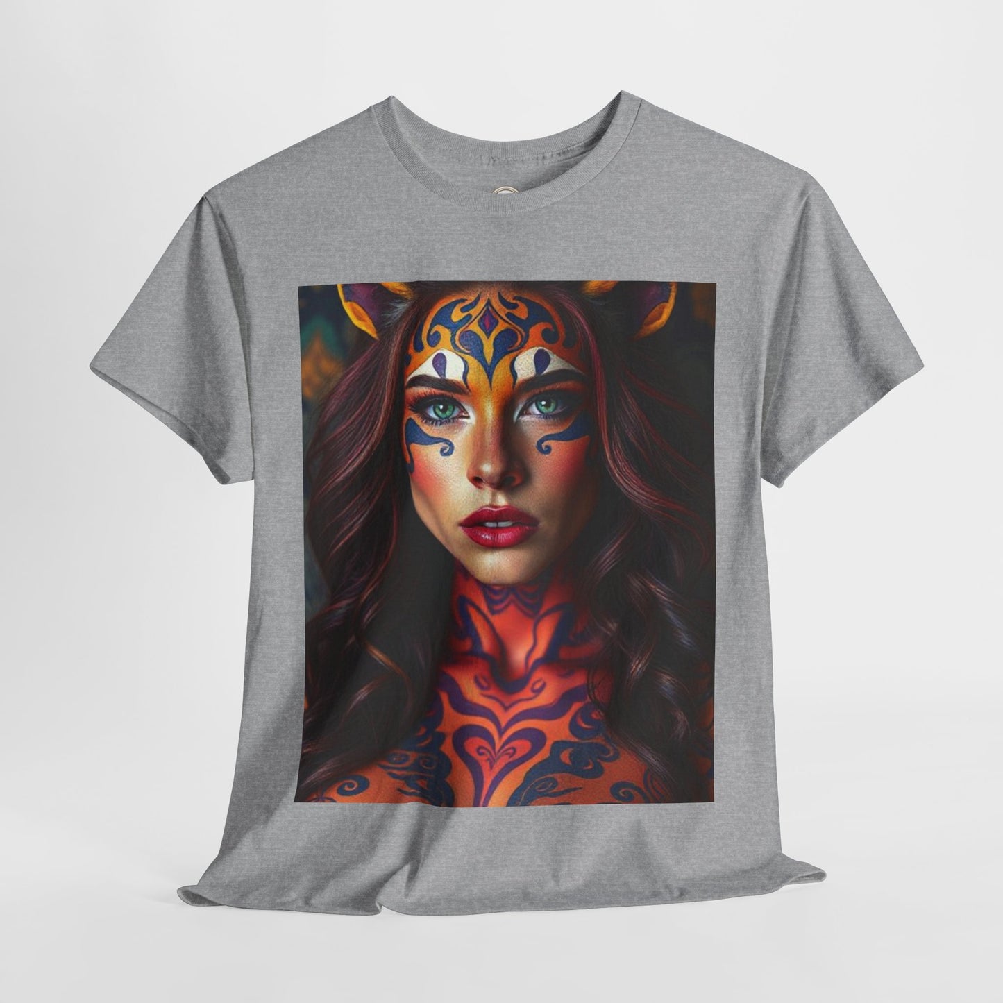 Unisex Heavy Cotton T-Shirt, Leo, Zodiac, Sexy Art