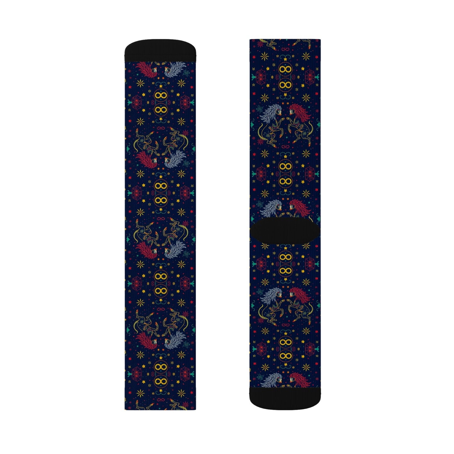 Sublimation Socks, Gemini, Zodiac v3, Pattern