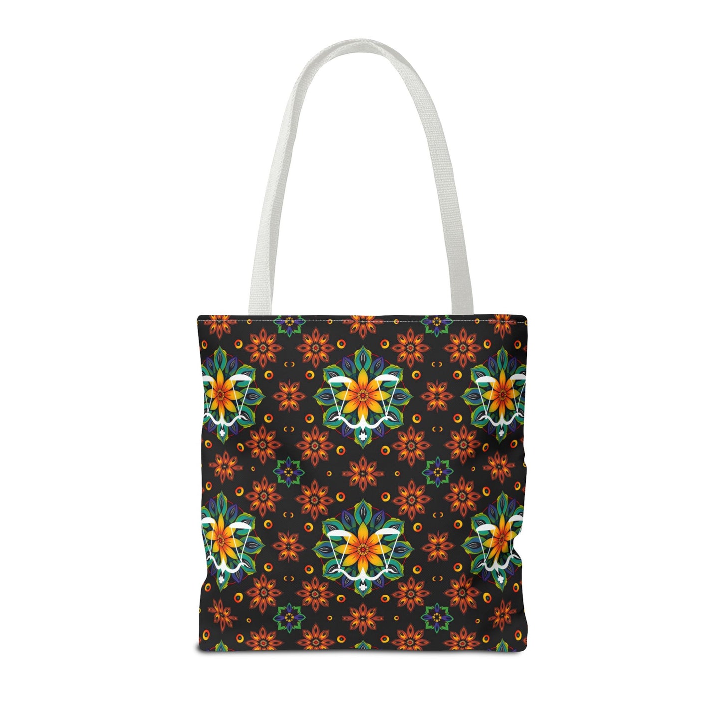 Tote Bag (AOP), Libra, Zodiac v2, Flower Pattern