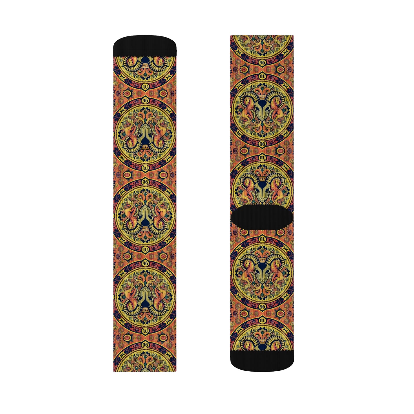 Sublimation Socks, Aries, Zodiac v3, Pattern