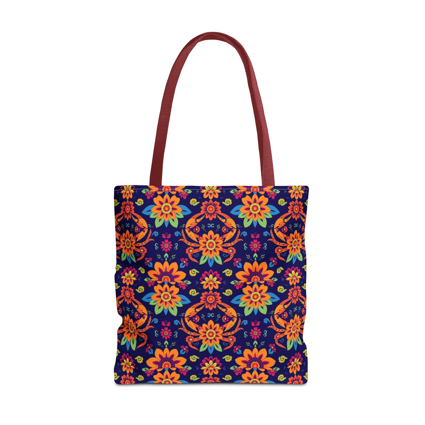 Tote Bag, (AOP), Cancer, Zodiac v6, Flower Pattern