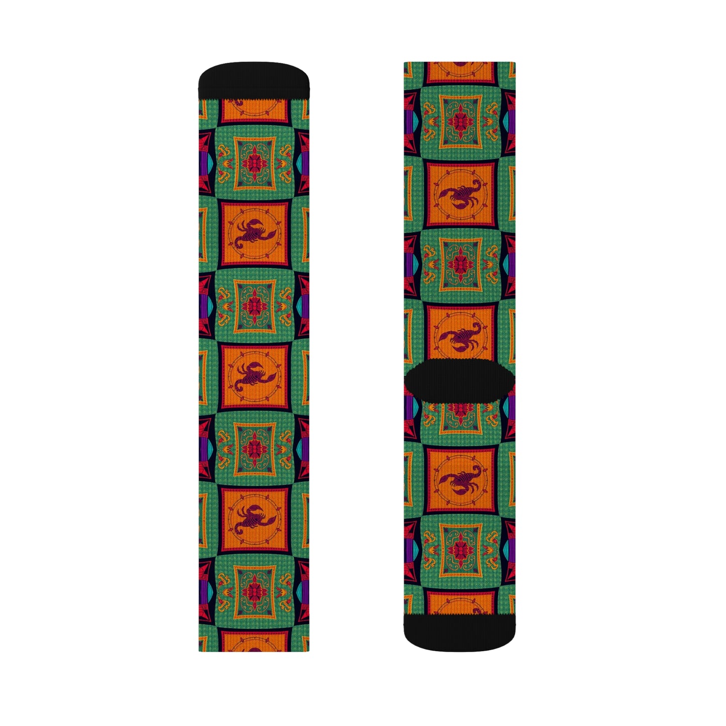 Sublimation Socks, Scorpio, Zodiac v1, Shapes Pattern