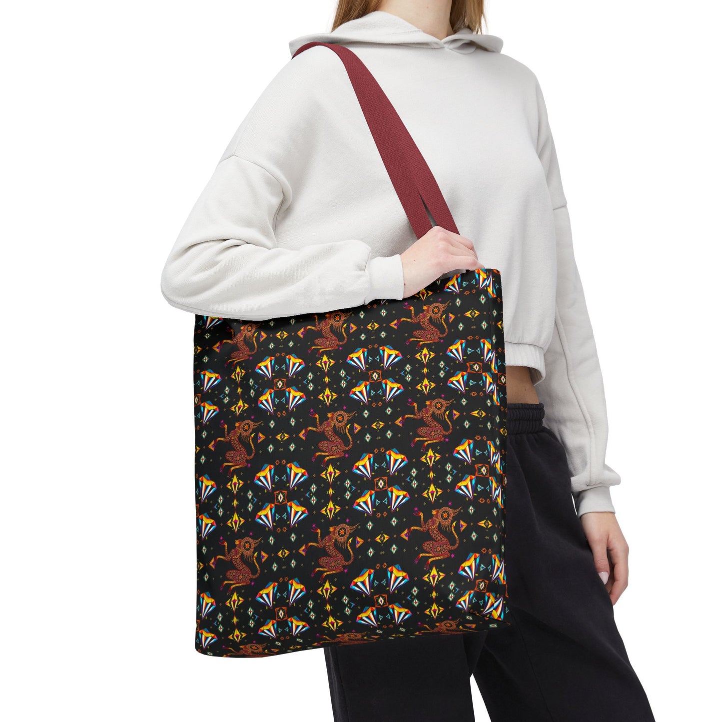 Tote Bag (AOP), Virgo, Zodiac, Jewel Pattern