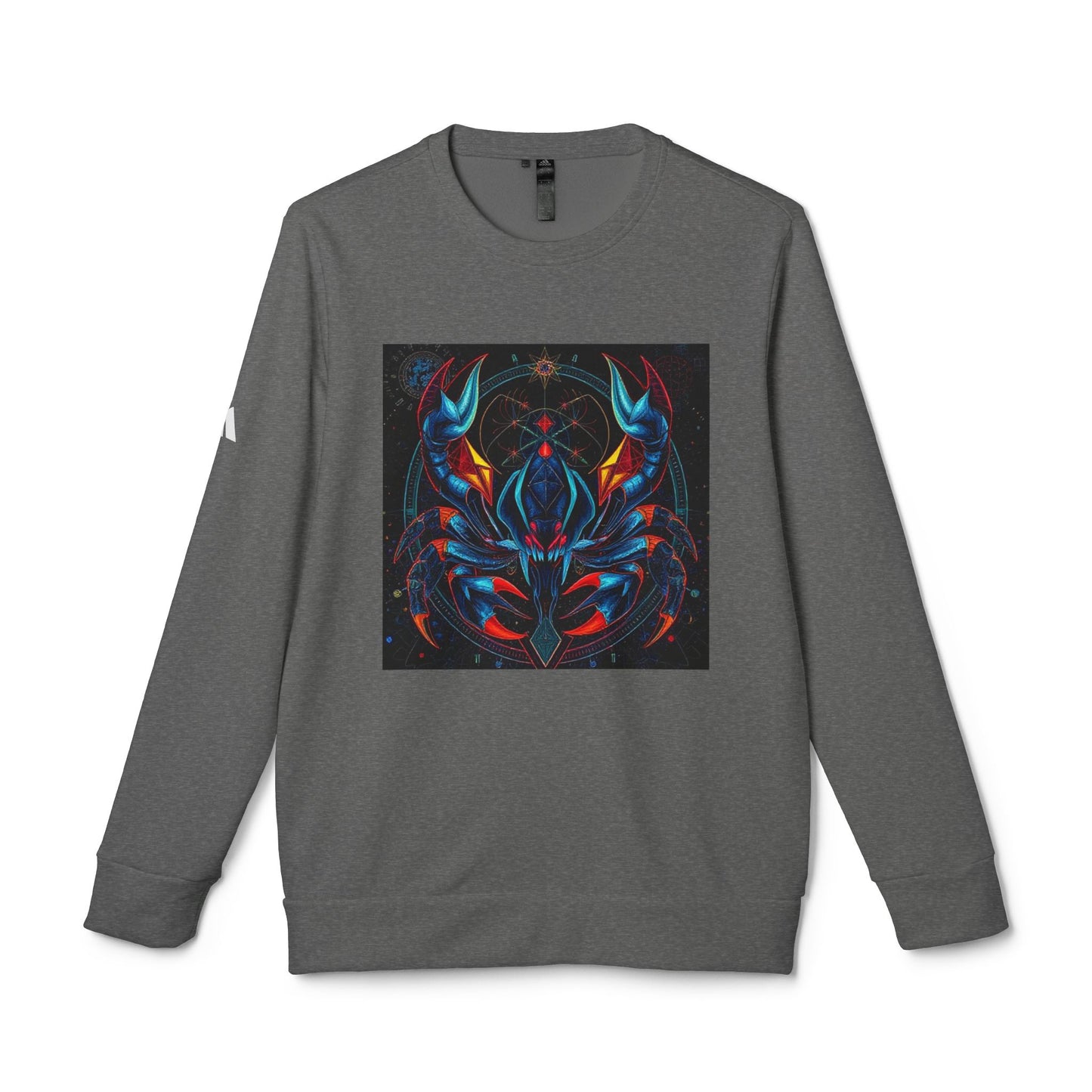Adidas, Unisex Fleece Crewneck Sweatshirt, Scorpio, Pop Art, Zodiac