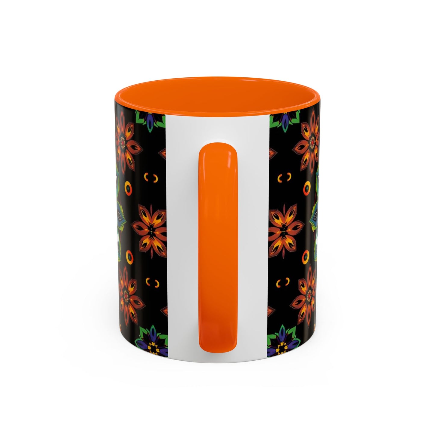 Accent Coffee Mug, Libra, Zodiac v4, Flower Pattern, (11, 15oz)