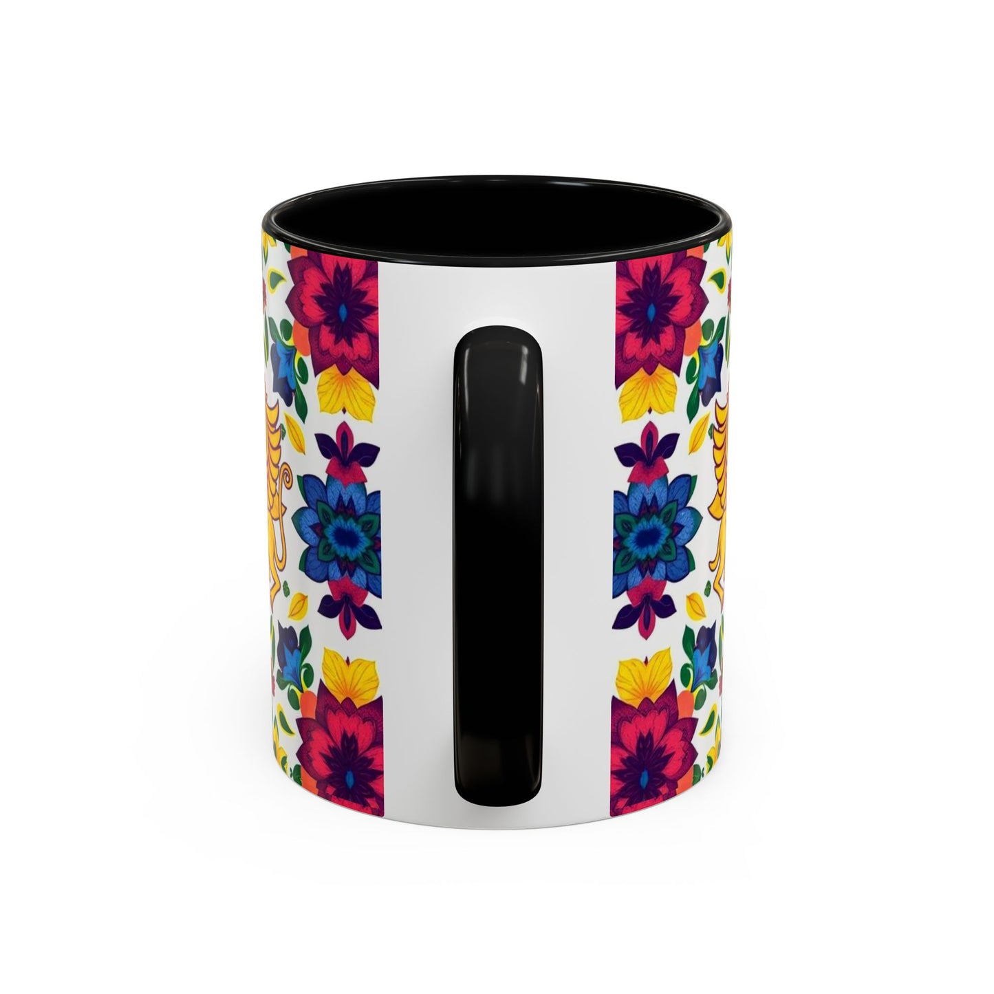 Accent Coffee Mug, Gemini, Zodiac, Flower Pattern, (11, 15oz)