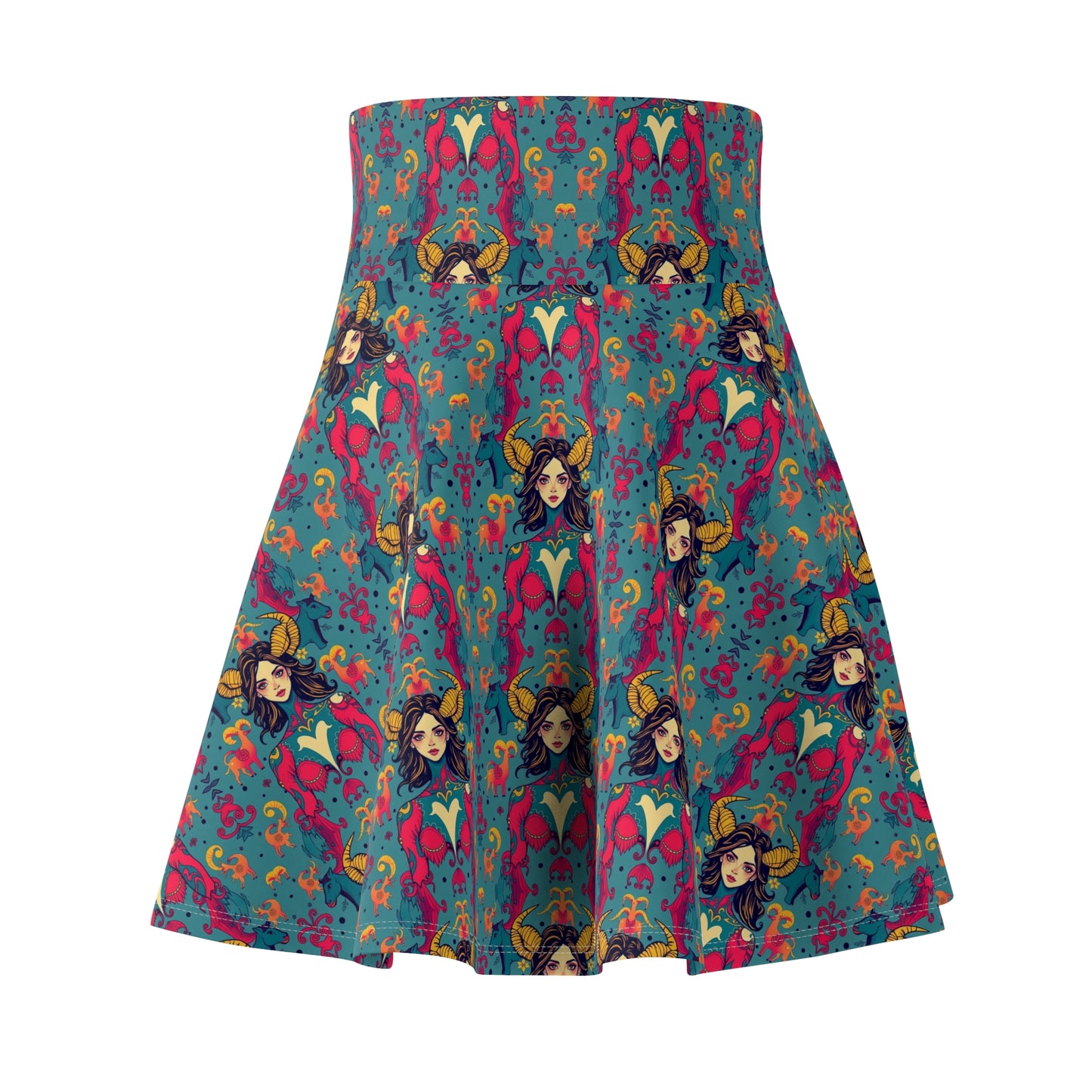 Women's Skater Skirt, (AOP), Taurus, Zodiac, Sexy Pattern