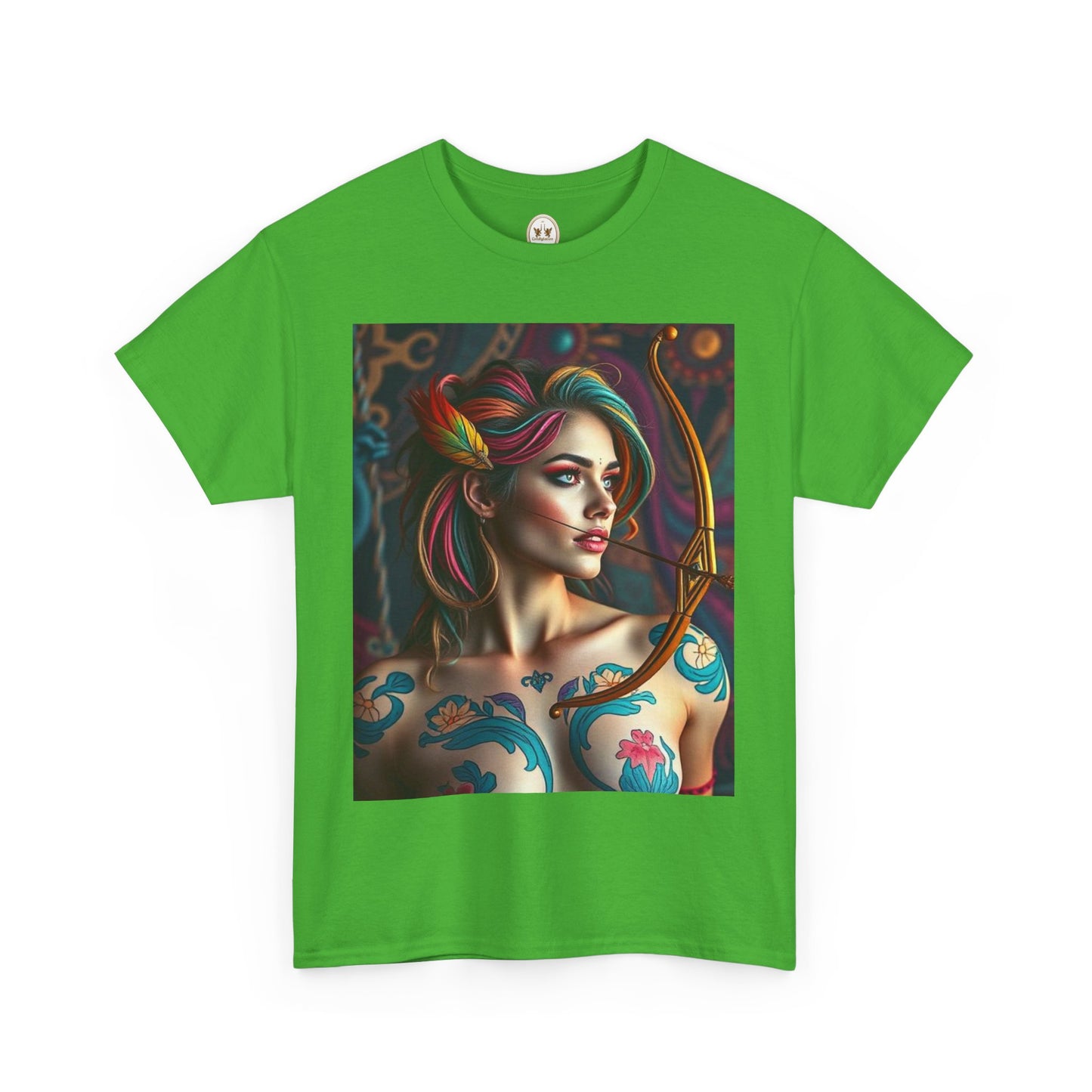 Unisex Heavy Cotton T-Shirt, Sagittarius, Zodiac v1, Sexy Art