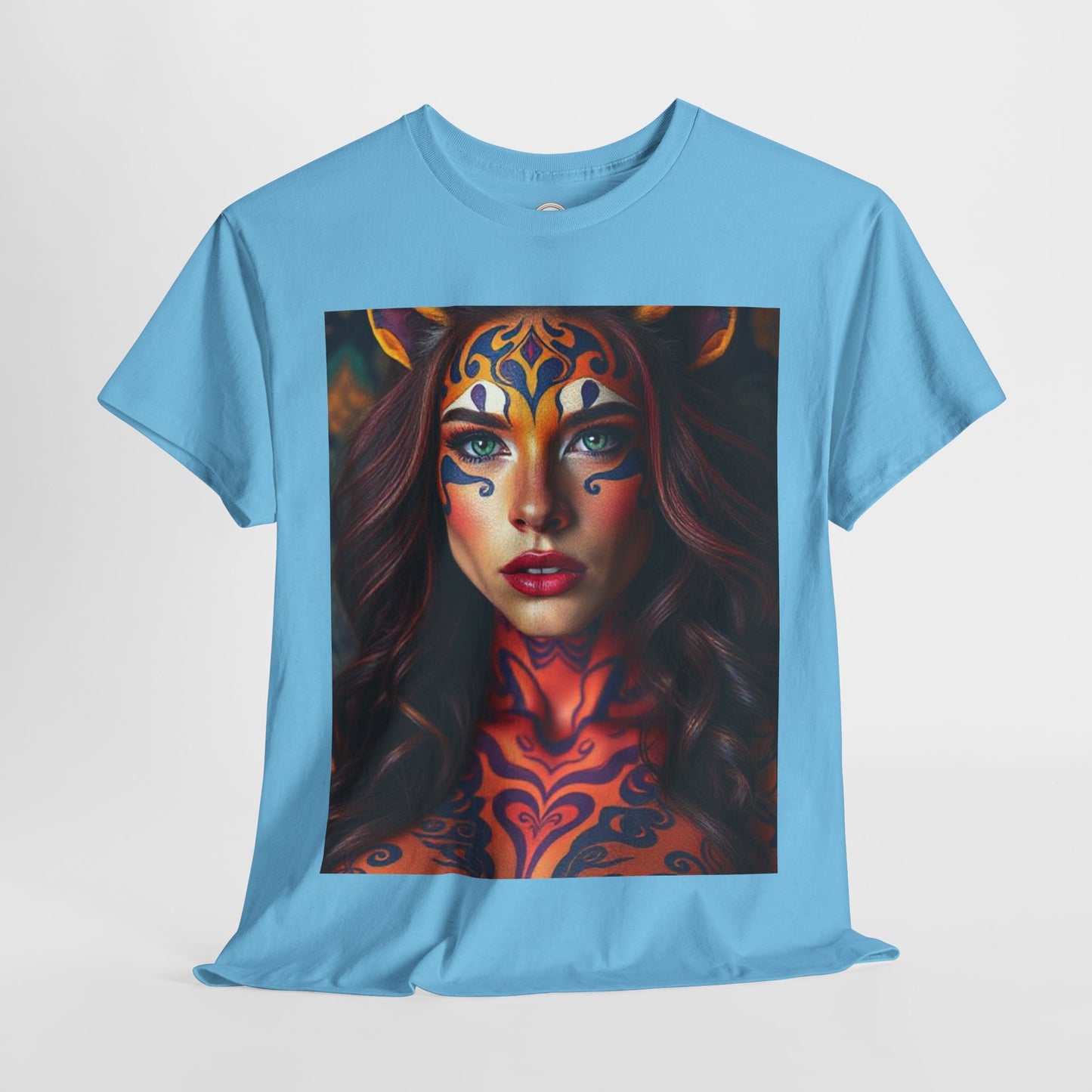 Unisex Heavy Cotton T-Shirt, Leo, Zodiac, Sexy Art