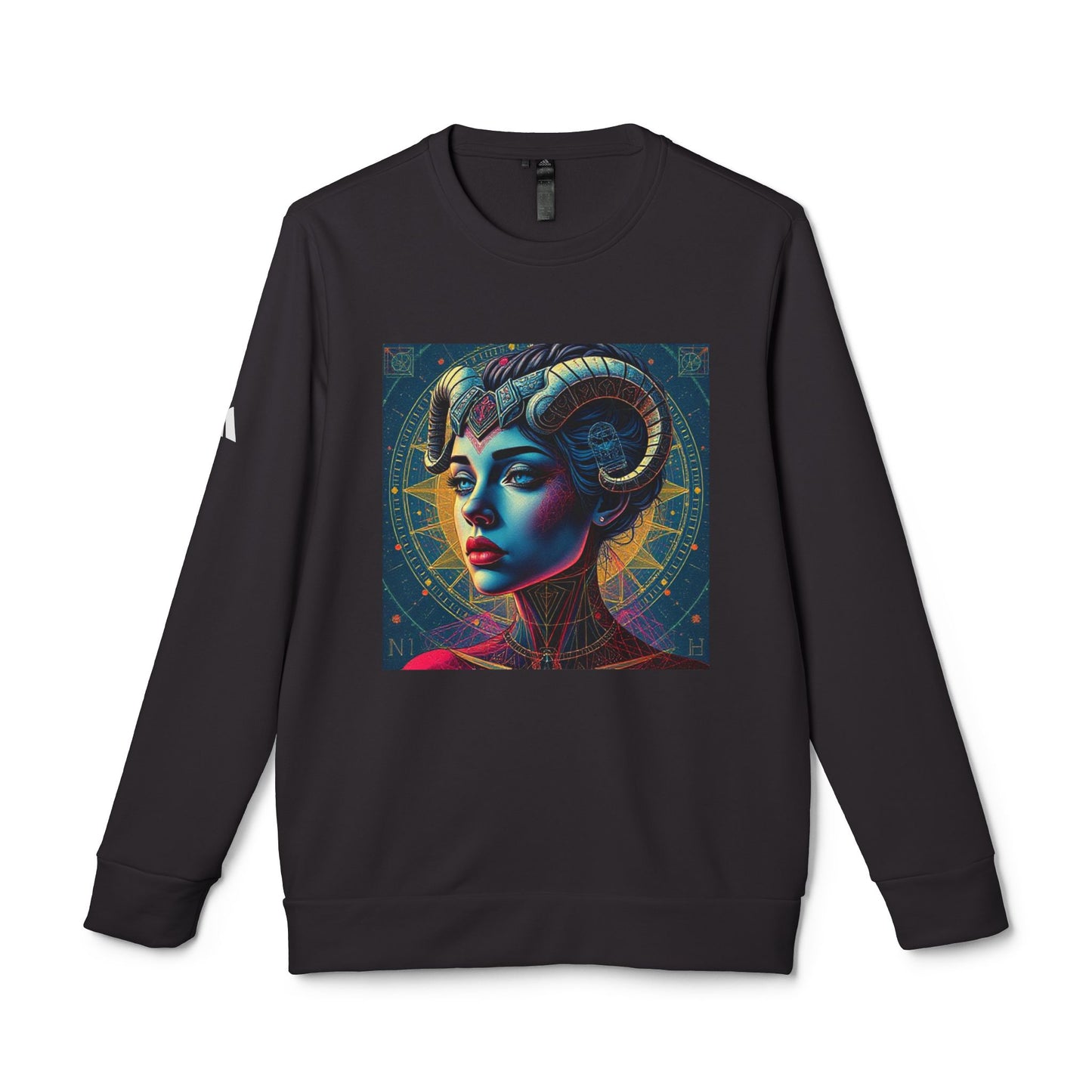 Adidas, Unisex Fleece Crewneck Sweatshirt, Aries, Pop Art, Zodiac