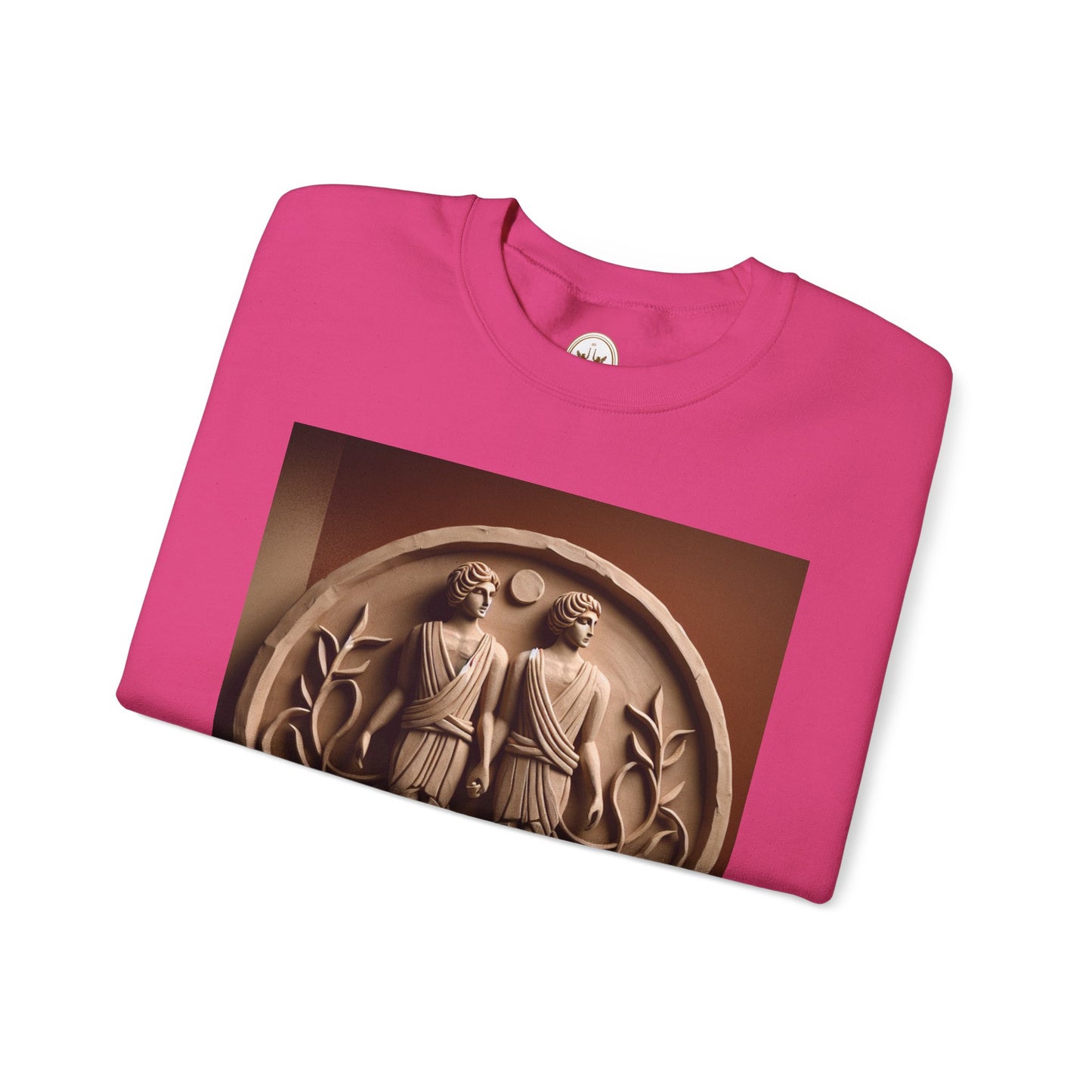 Unisex Heavy Blend™ Crewneck Sweatshirt, Stone Twins, Gemini Zodiac Design