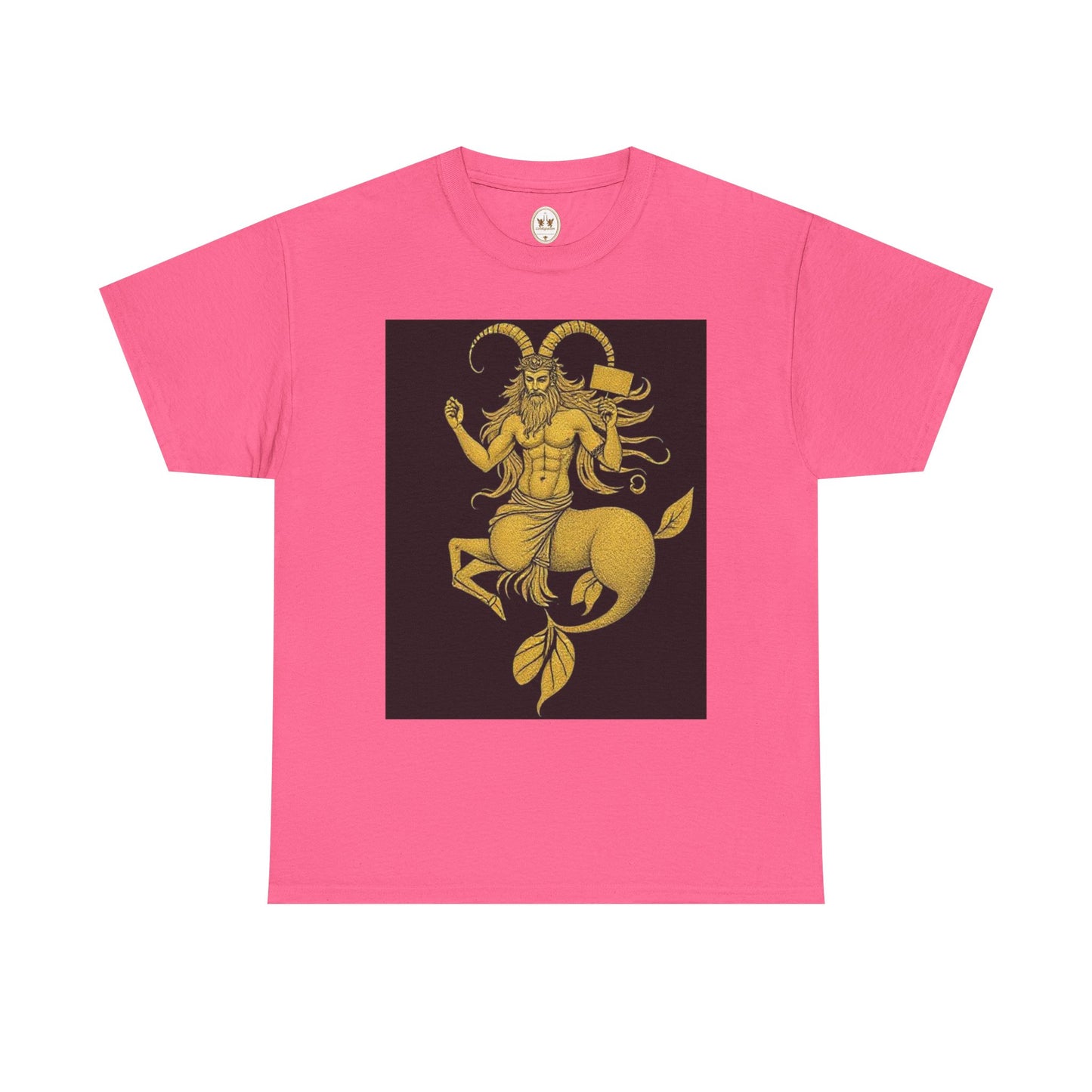 Unisex Heavy Cotton T-Shirt, Capricorn God, Zodiac Design