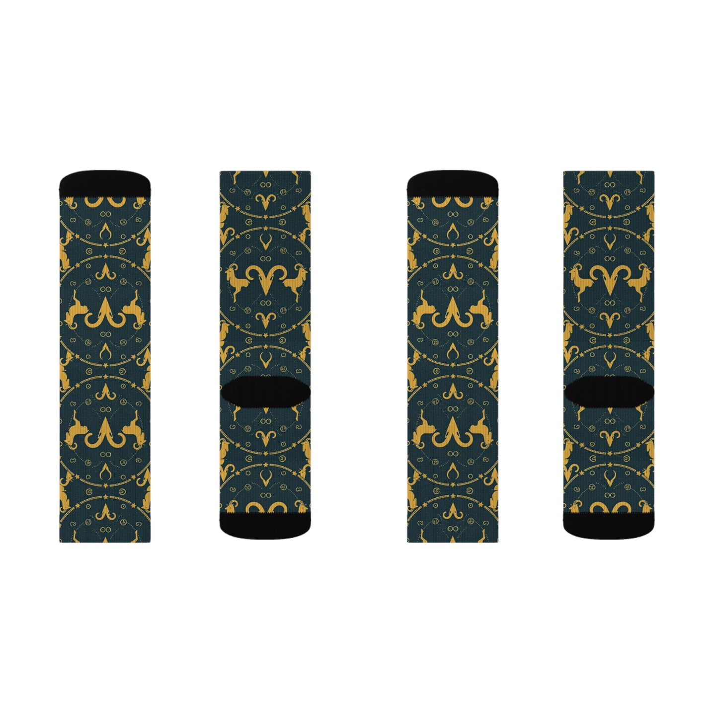 Sublimation Socks, Aries, Zodiac, Pattern