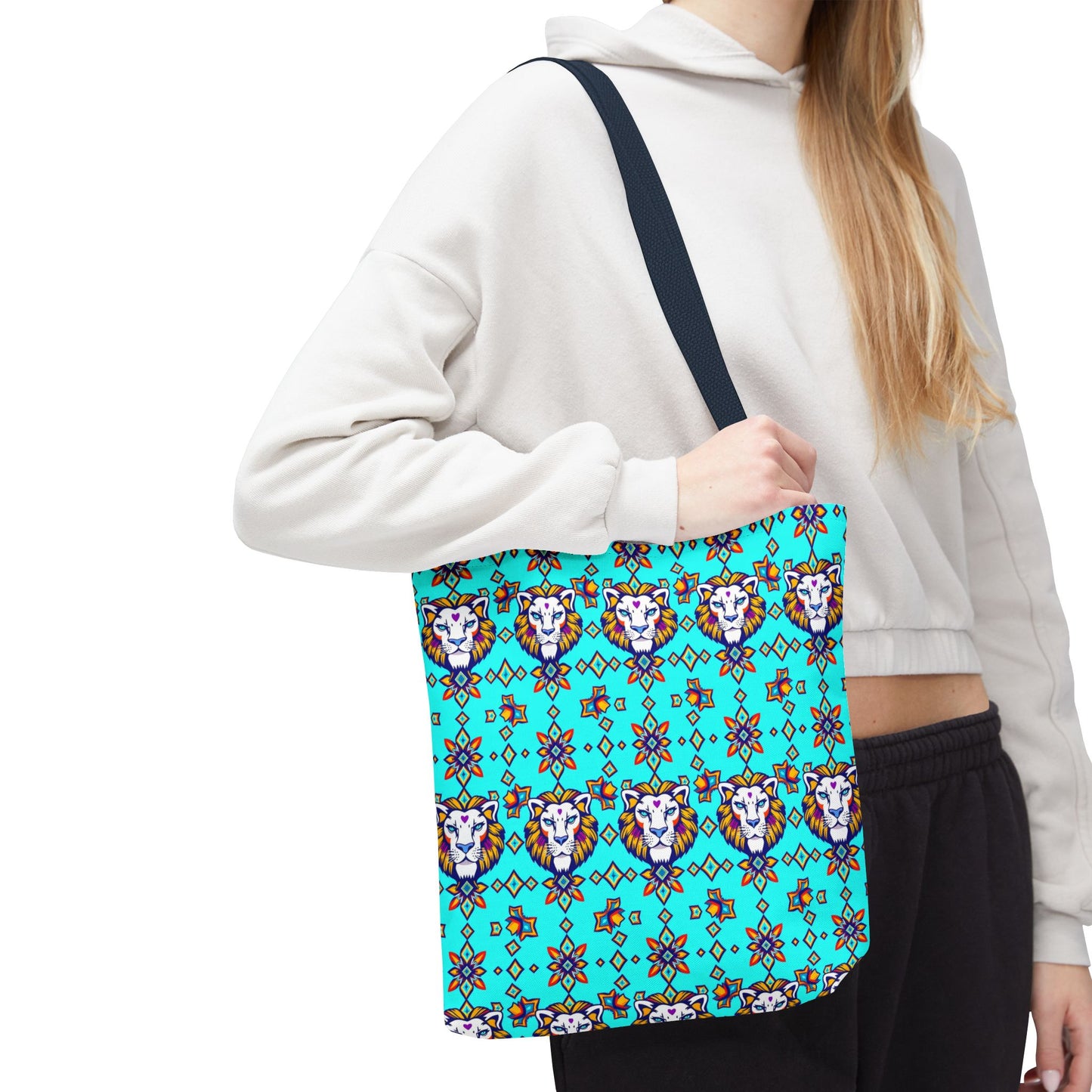 Tote Bag (AOP), Leo, Zodiac v1, Jewel Pattern