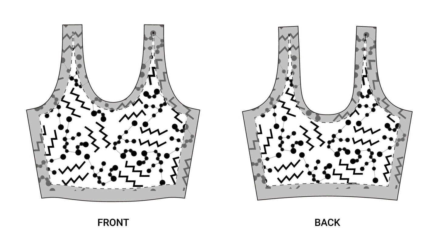 Polyester Sports Bra Aquarius Zodiac Sign (AOP)