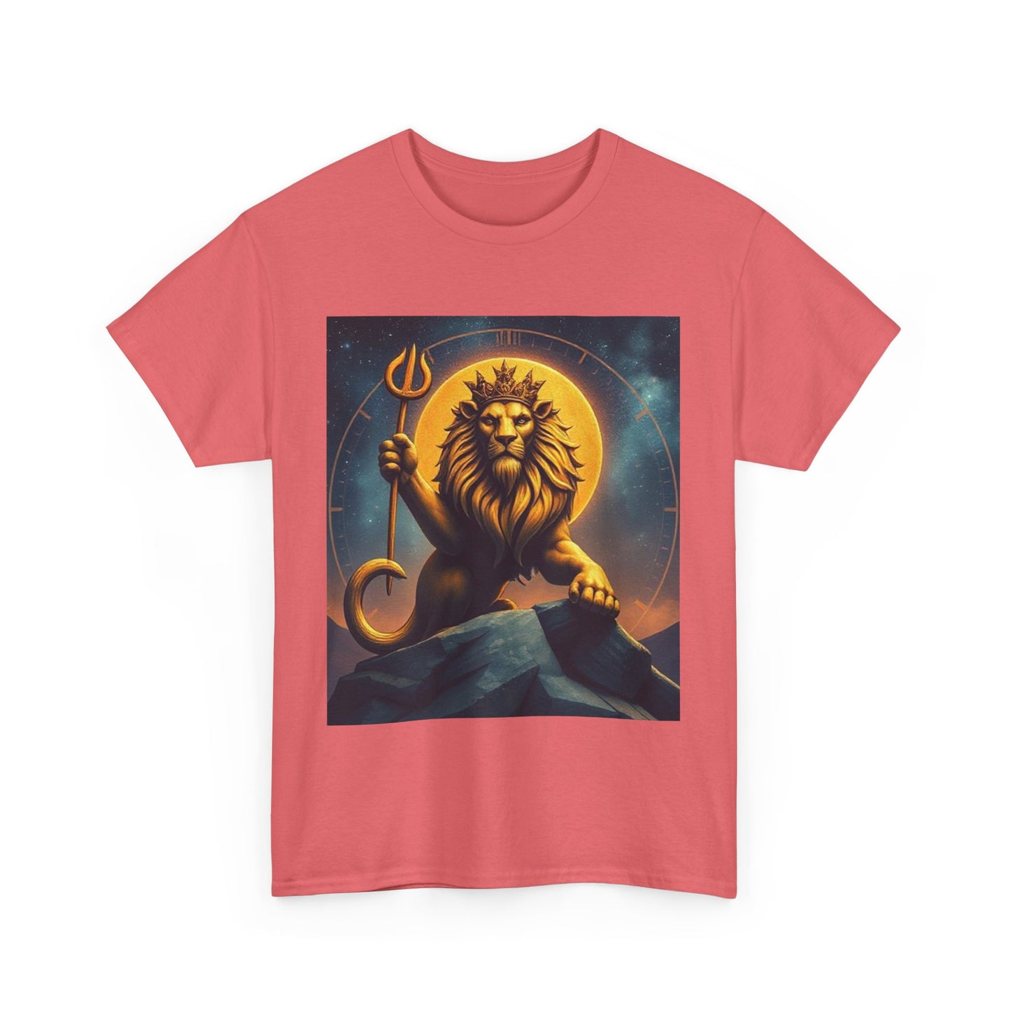Unisex Heavy Cotton T-Shirt, King of Lion v3, Leo Zodiac Design