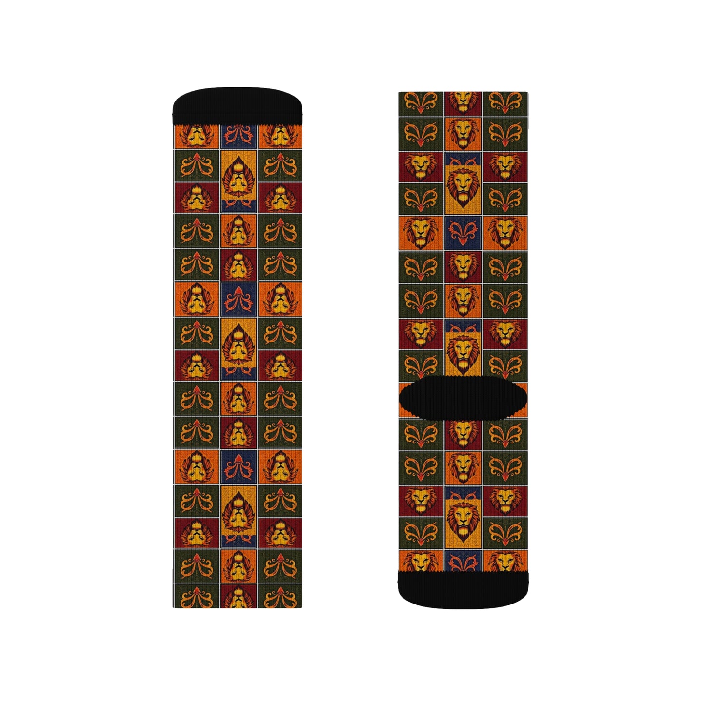 Sublimation Socks, Leo, Zodiac v1, Shapes Pattern