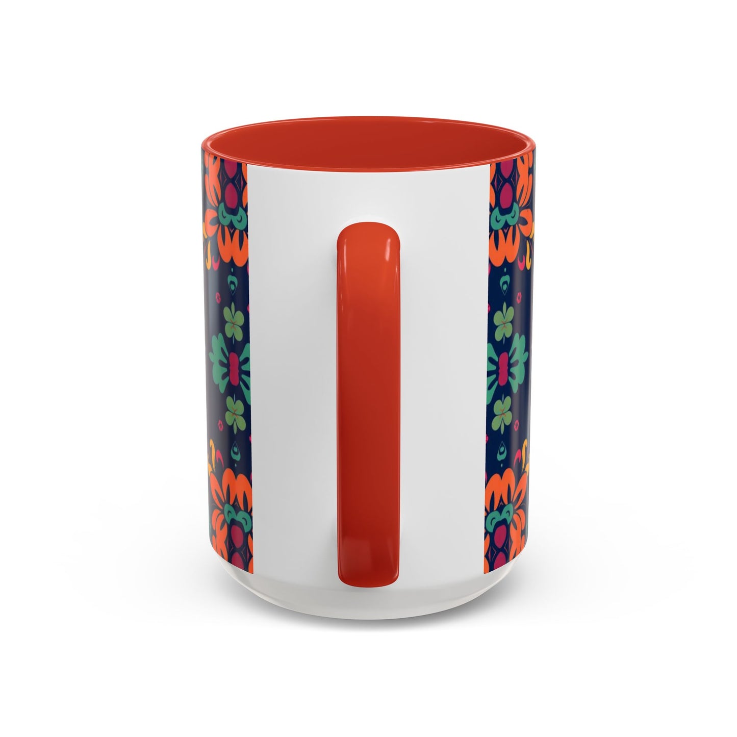 Accent Coffee Mug, Pisces, Zodiac. Flower Pattern, (11, 15oz)