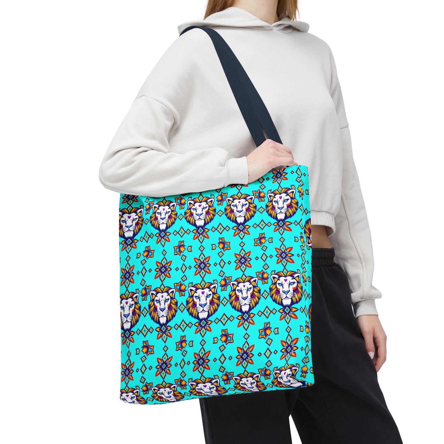 Tote Bag (AOP), Leo, Zodiac v1, Jewel Pattern