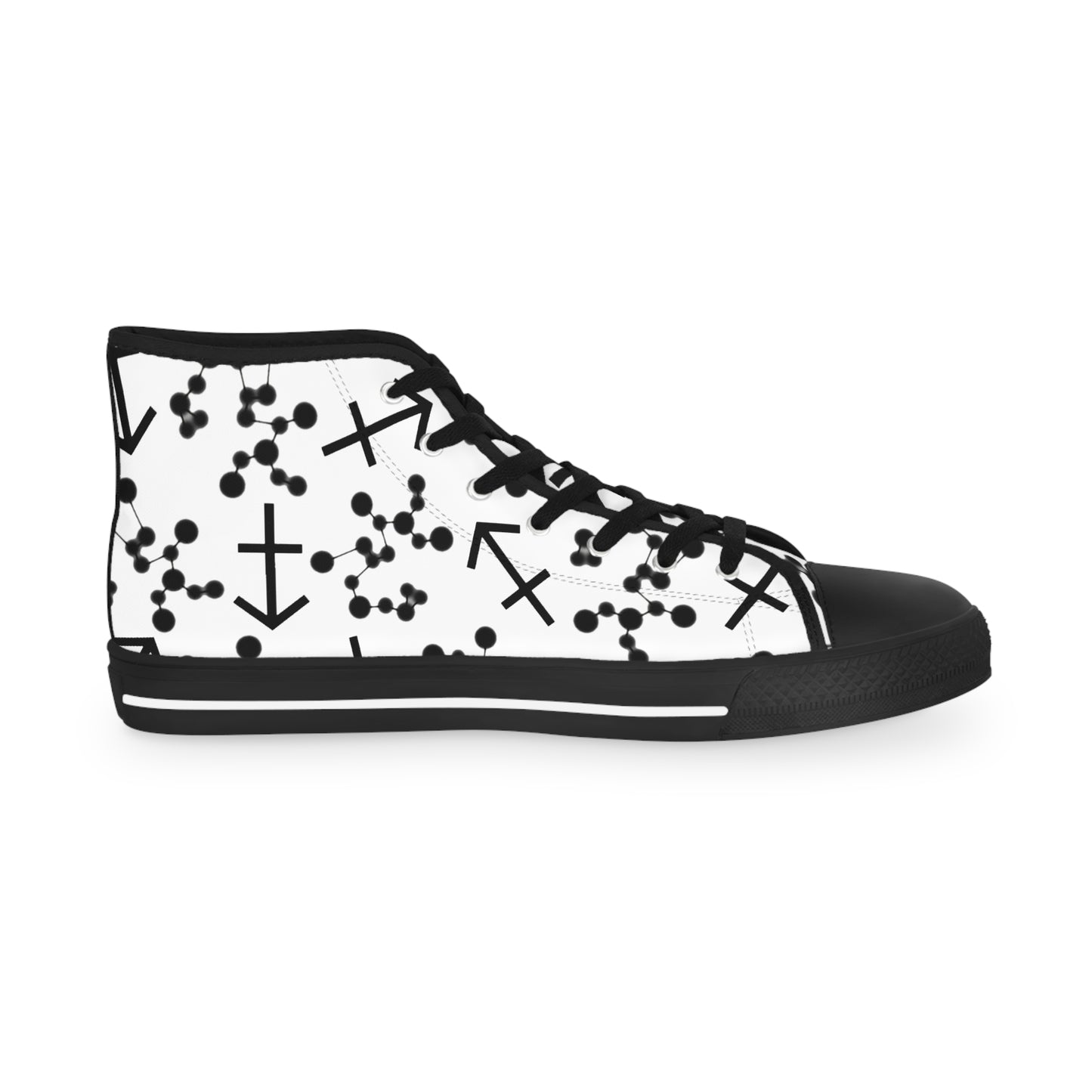Men's High Top Sneakers, Breathable polyester canvas, Sagittarius Zodiac Design