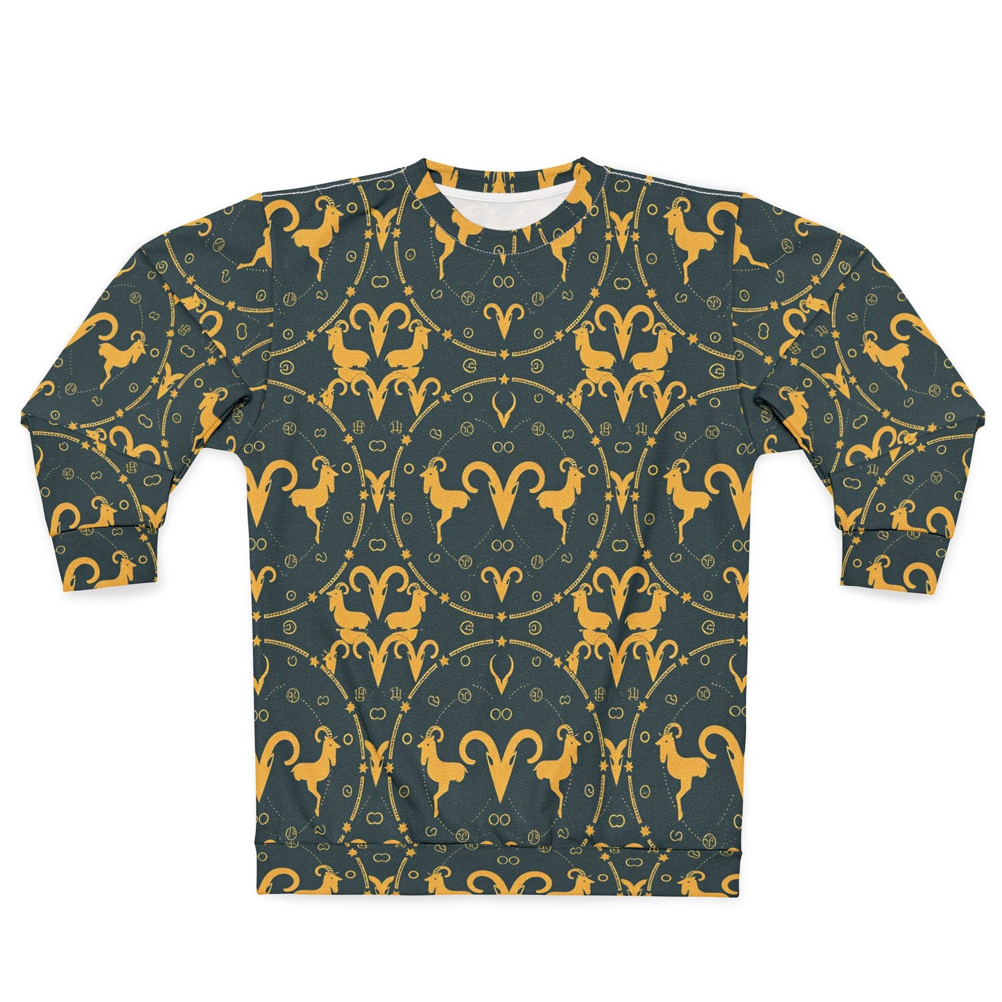 Unisex Sweatshirt, Zodiac Design, Pattern v1, Aries, AOP