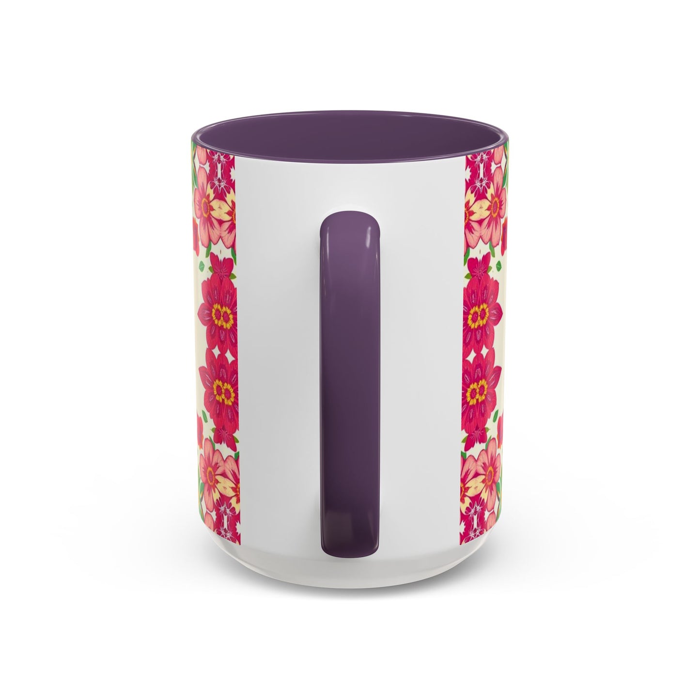 Accent Coffee Mug, Capricorn, Zodiac v2, Flower Pattern, (11, 15oz)