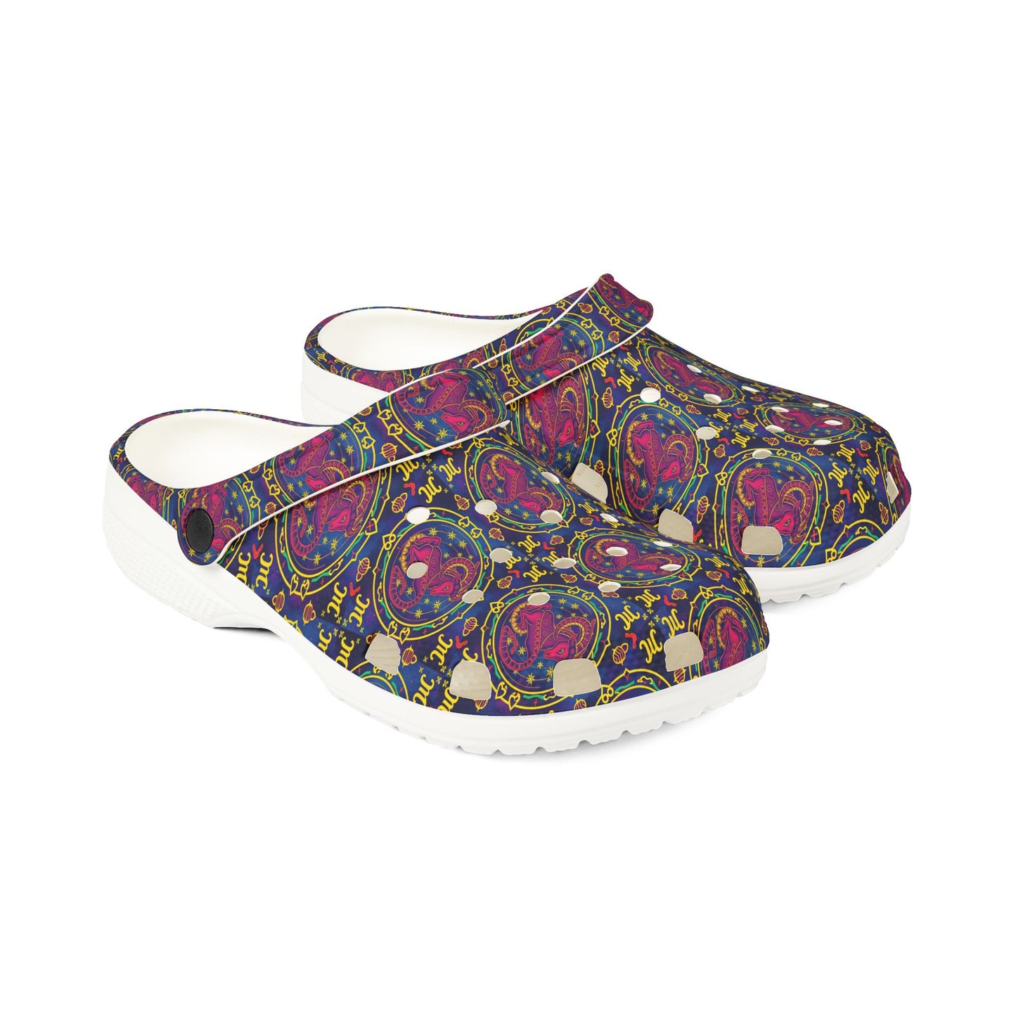 EVA Foam Rubber Shoes, (AOP), Capricorn, Zodiac, Pattern