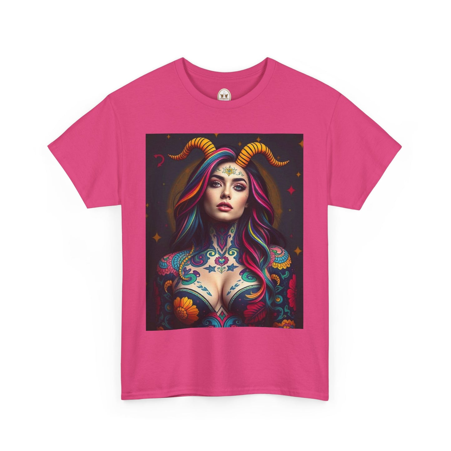 Unisex Heavy Cotton T-Shirt, Capricorn, Zodiac, Sexy Art