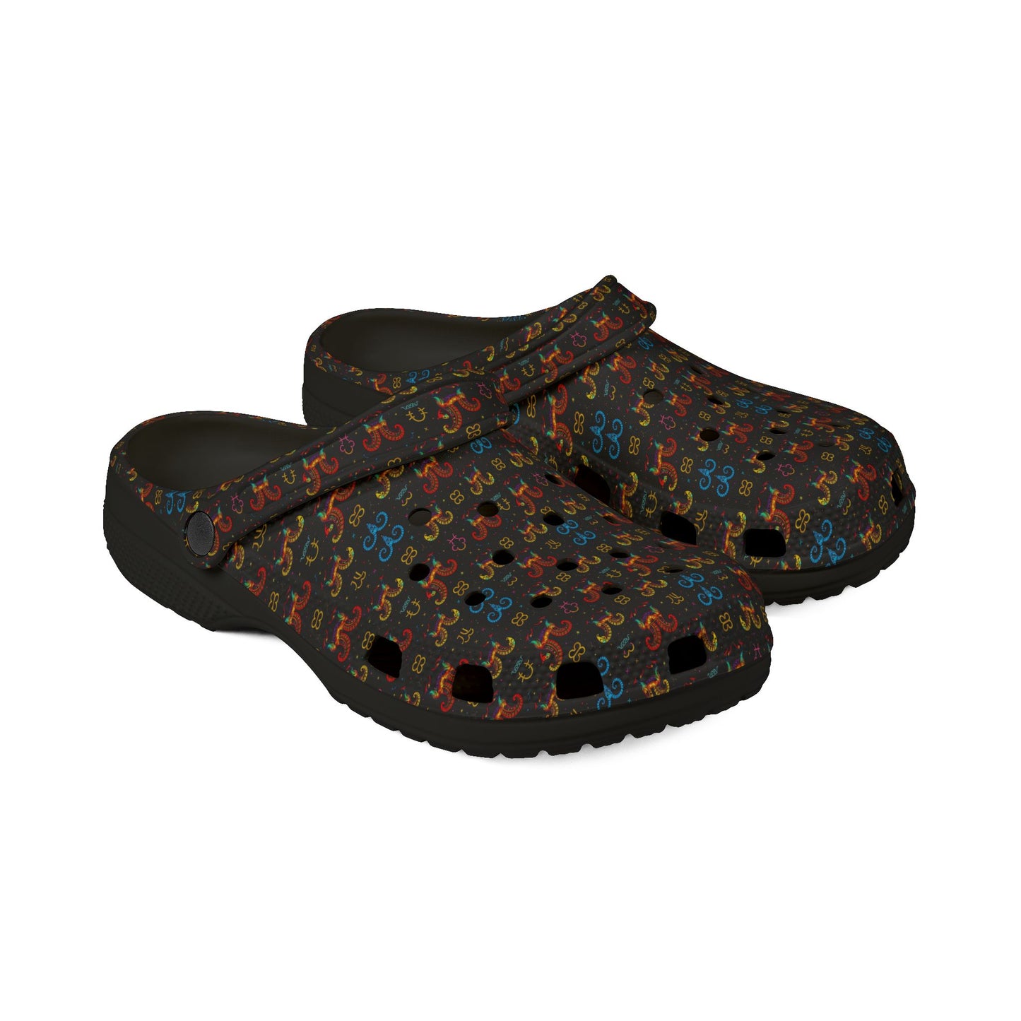 EVA Foam Rubber Shoes, (AOP), Aries, Zodiac v1, Pattern
