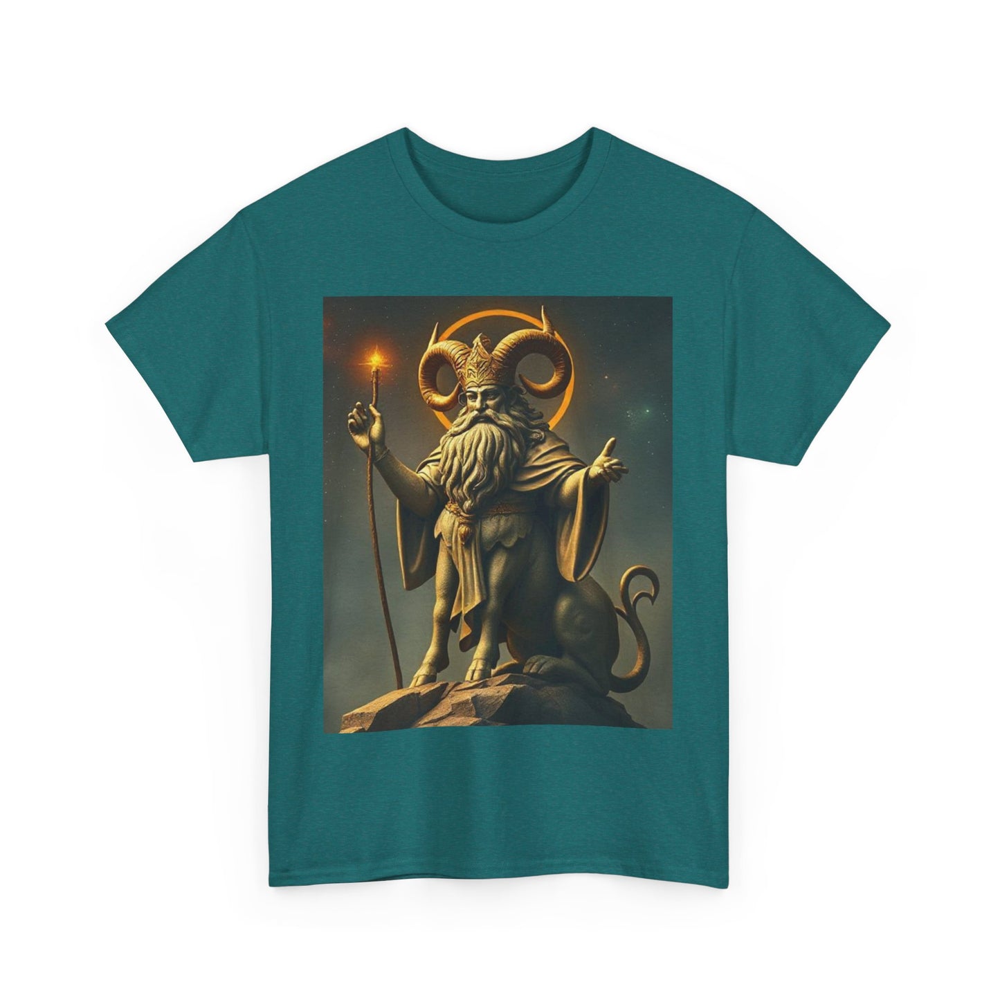 Unisex Heavy Cotton T-Shirt, Taurus God, Zodiac Design