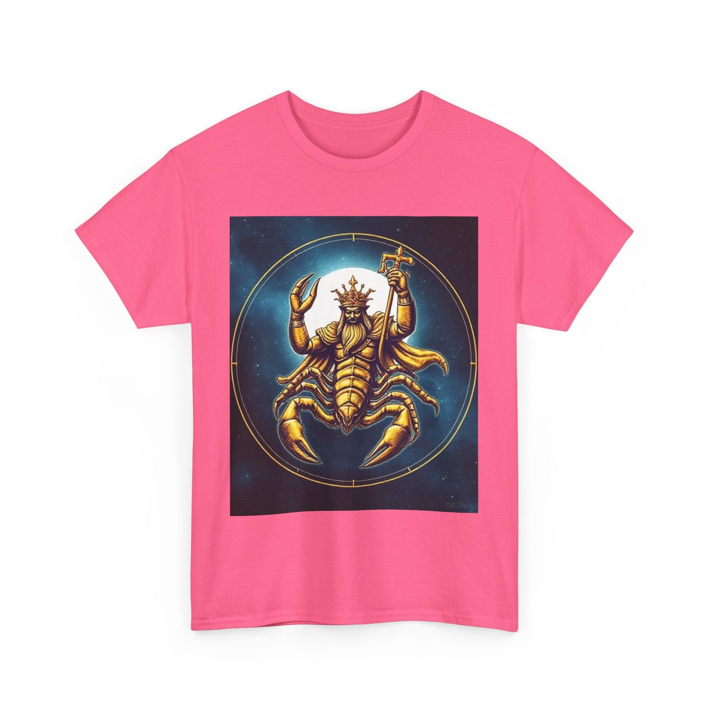 Unisex Heavy Cotton T-Shirt, Moon, Scorpio Zodiac Design