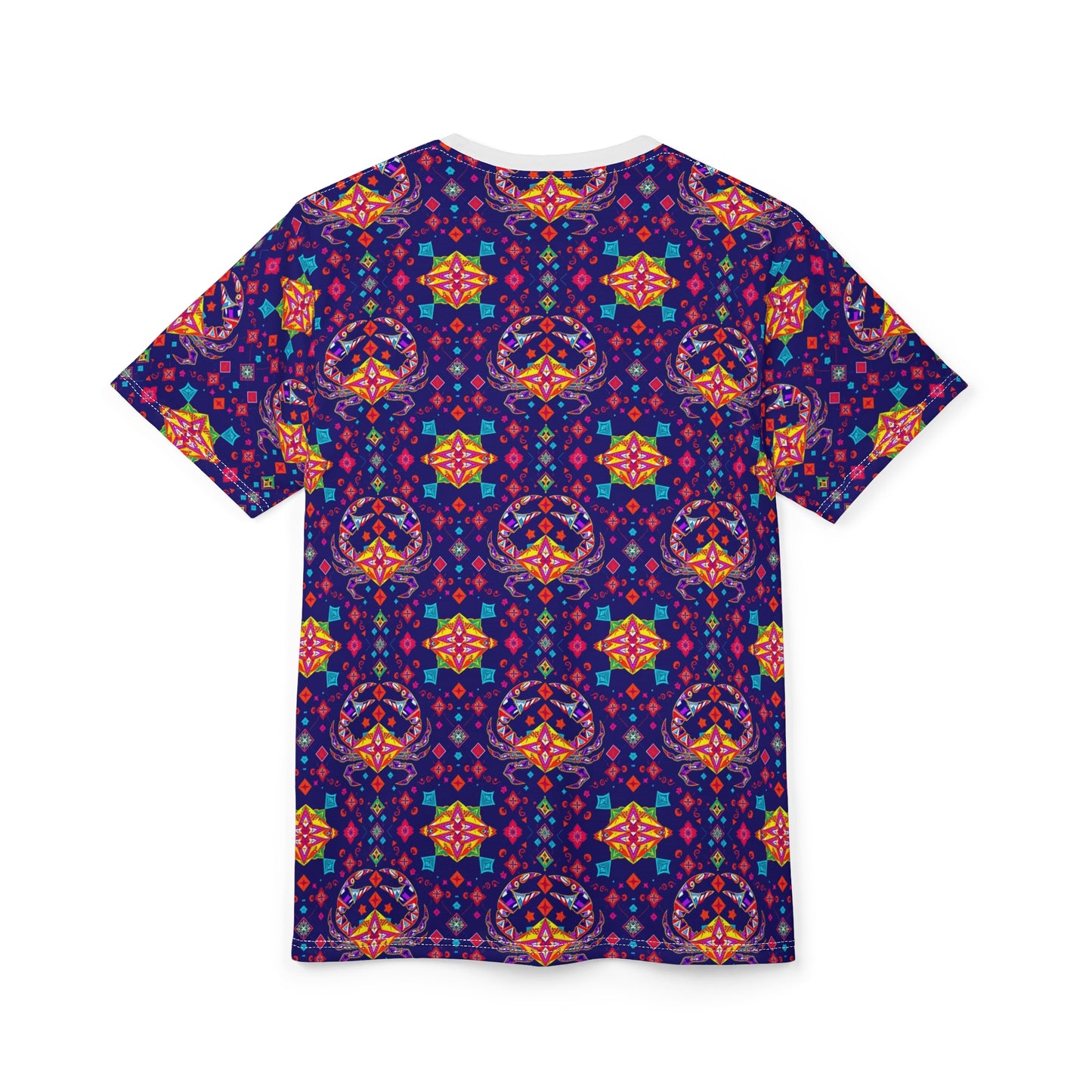 Unisex Cut & Sew T-Shirt, (AOP), Cancer, Zodiac v2, Jewels Pattern