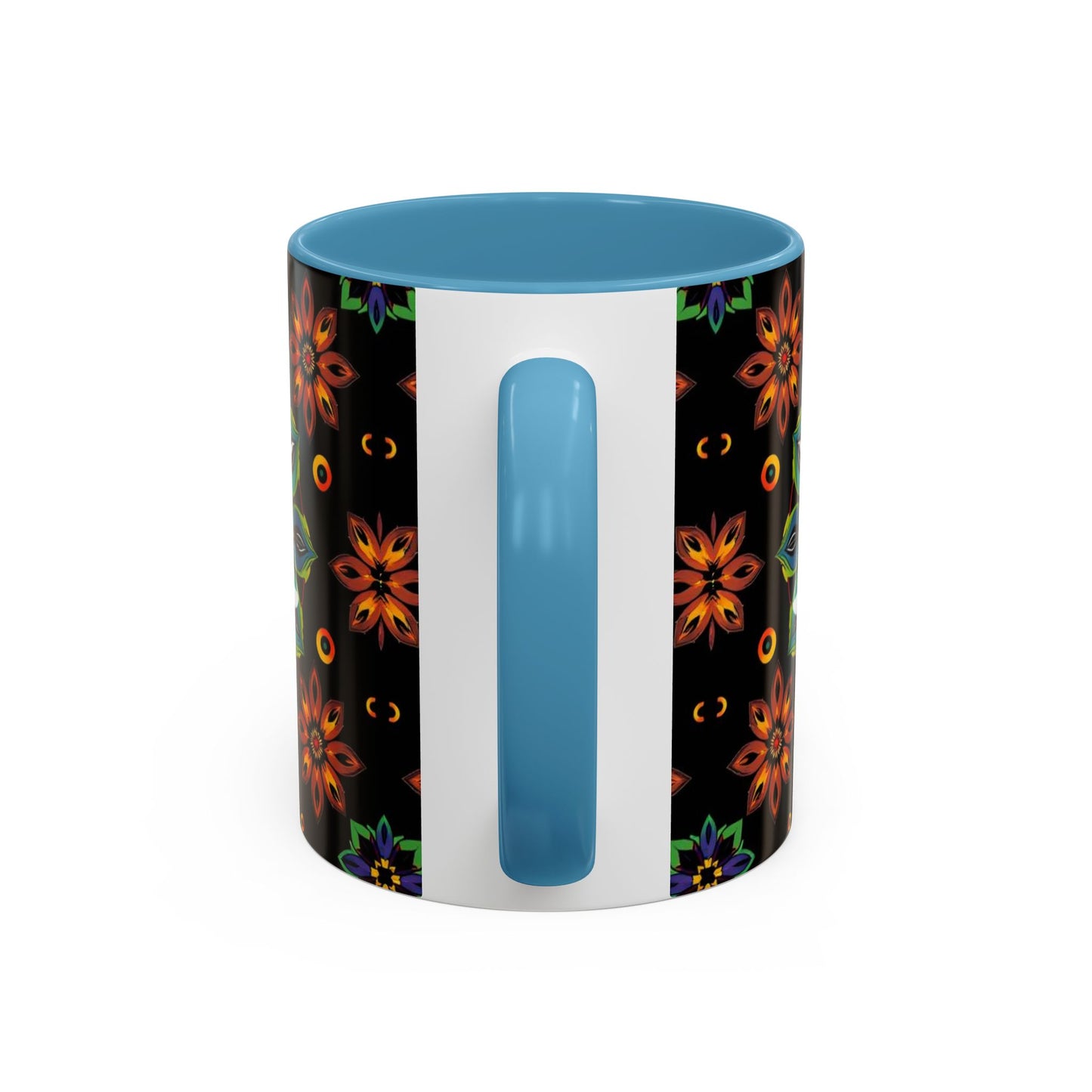 Accent Coffee Mug, Libra, Zodiac v4, Flower Pattern, (11, 15oz)
