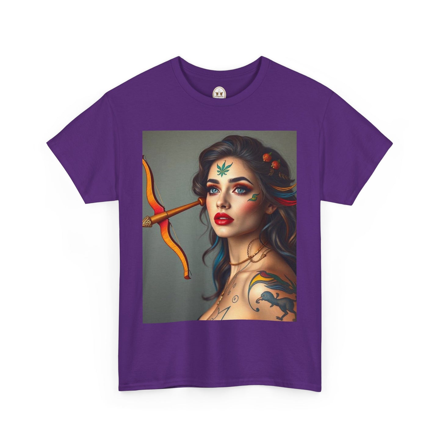 Unisex Heavy Cotton T-Shirt, Sagittarius, Zodiac v2, Sexy Art