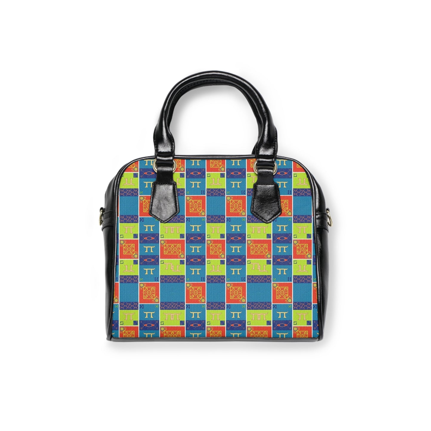 Shoulder Handbag, Gemini, Zodiac v3, Shapes Pattern
